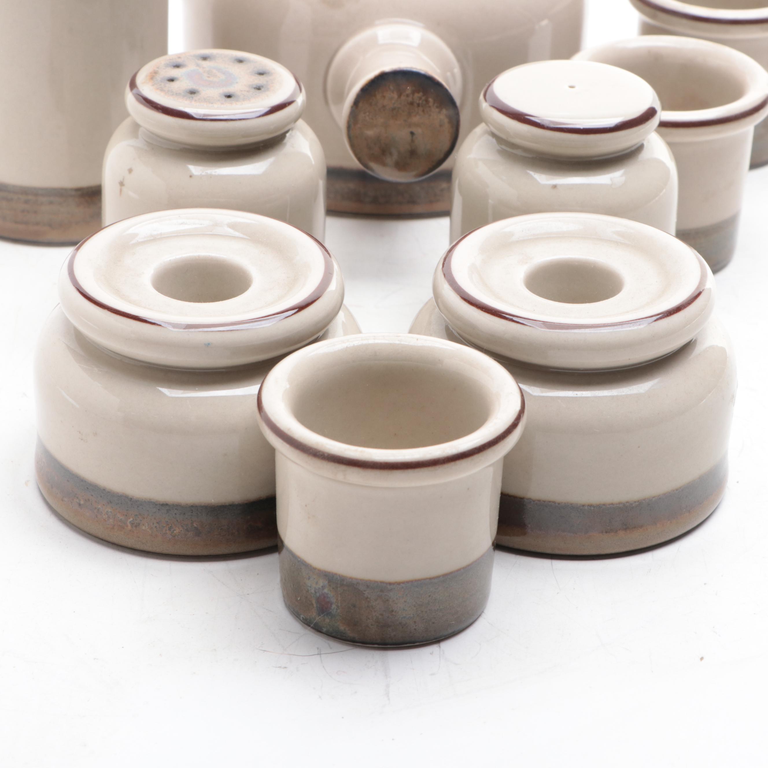 Bing & Grøndahl "Peru" Stoneware Candlesticks and Other Tableware