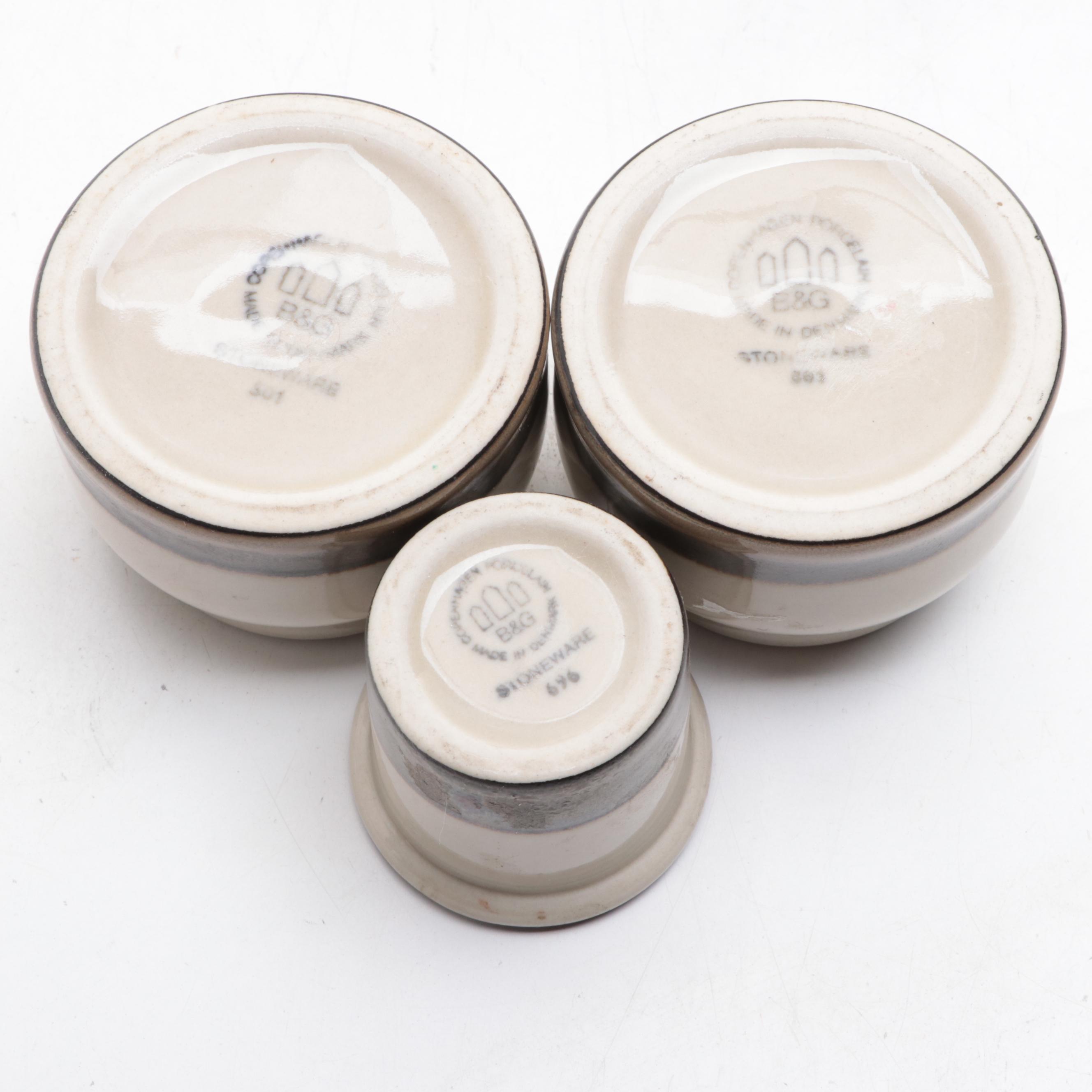 Bing & Grøndahl "Peru" Stoneware Candlesticks and Other Tableware