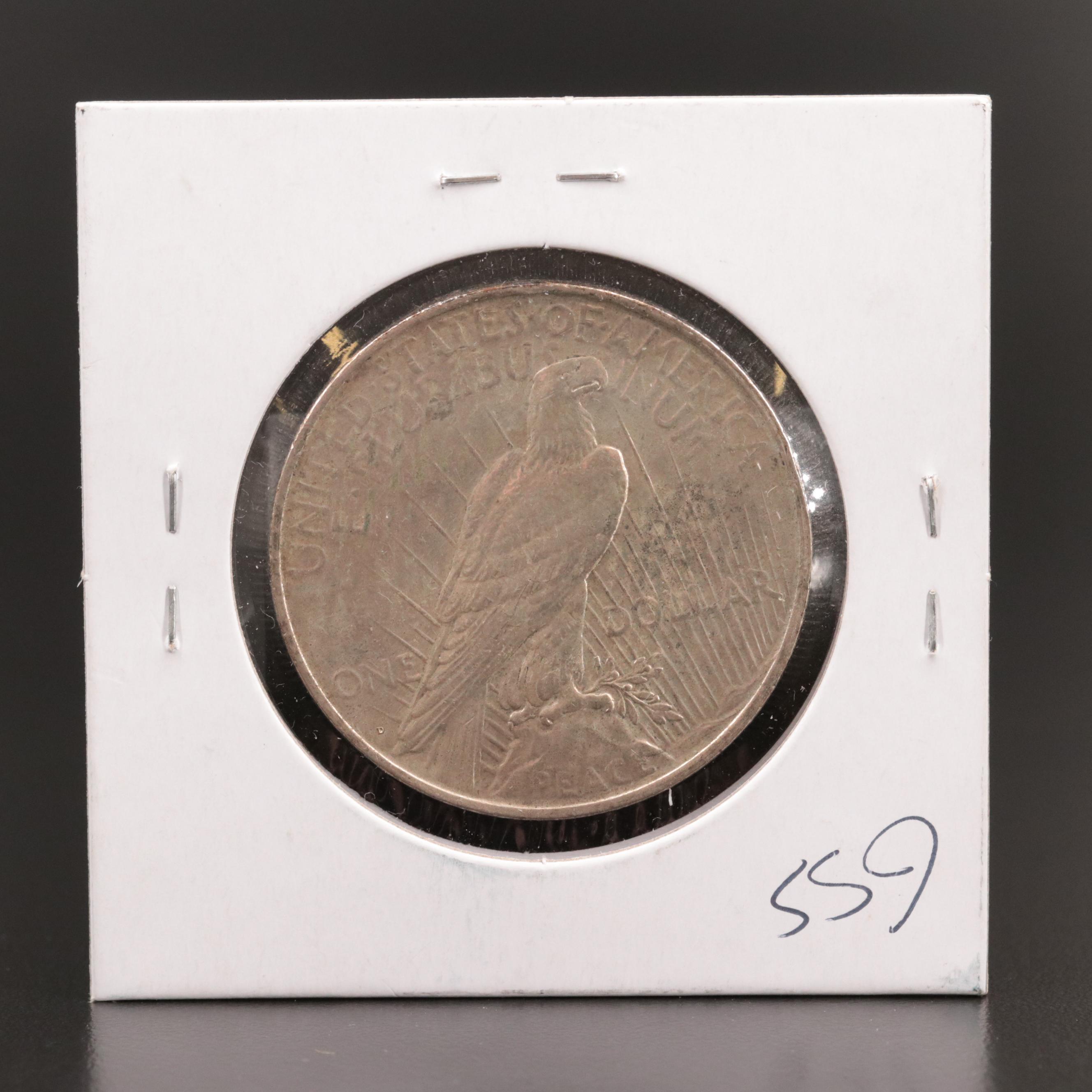 1927-D Peace Silver Dollar