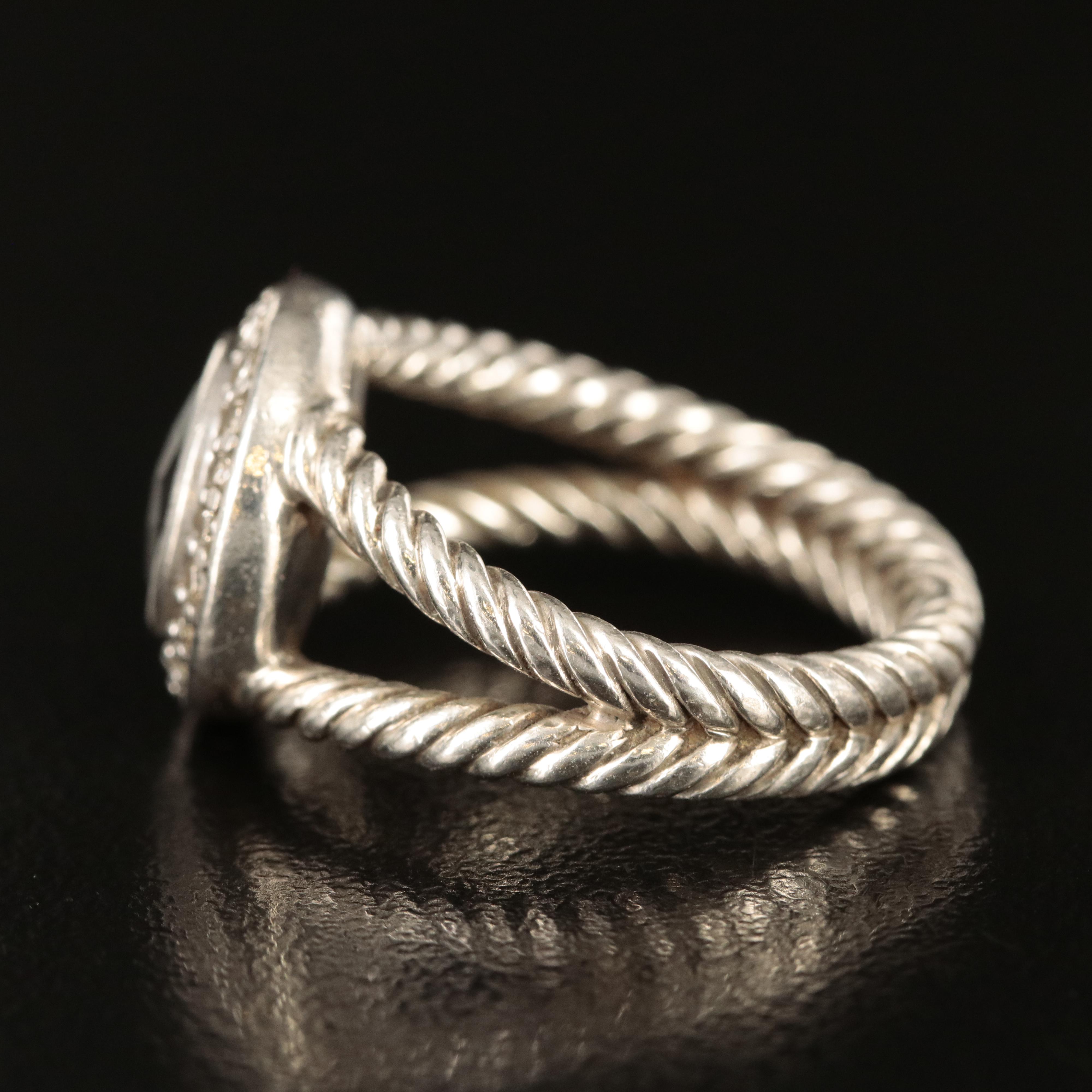 David Yurman "Noblesse" Sterling Black Onyx Ring