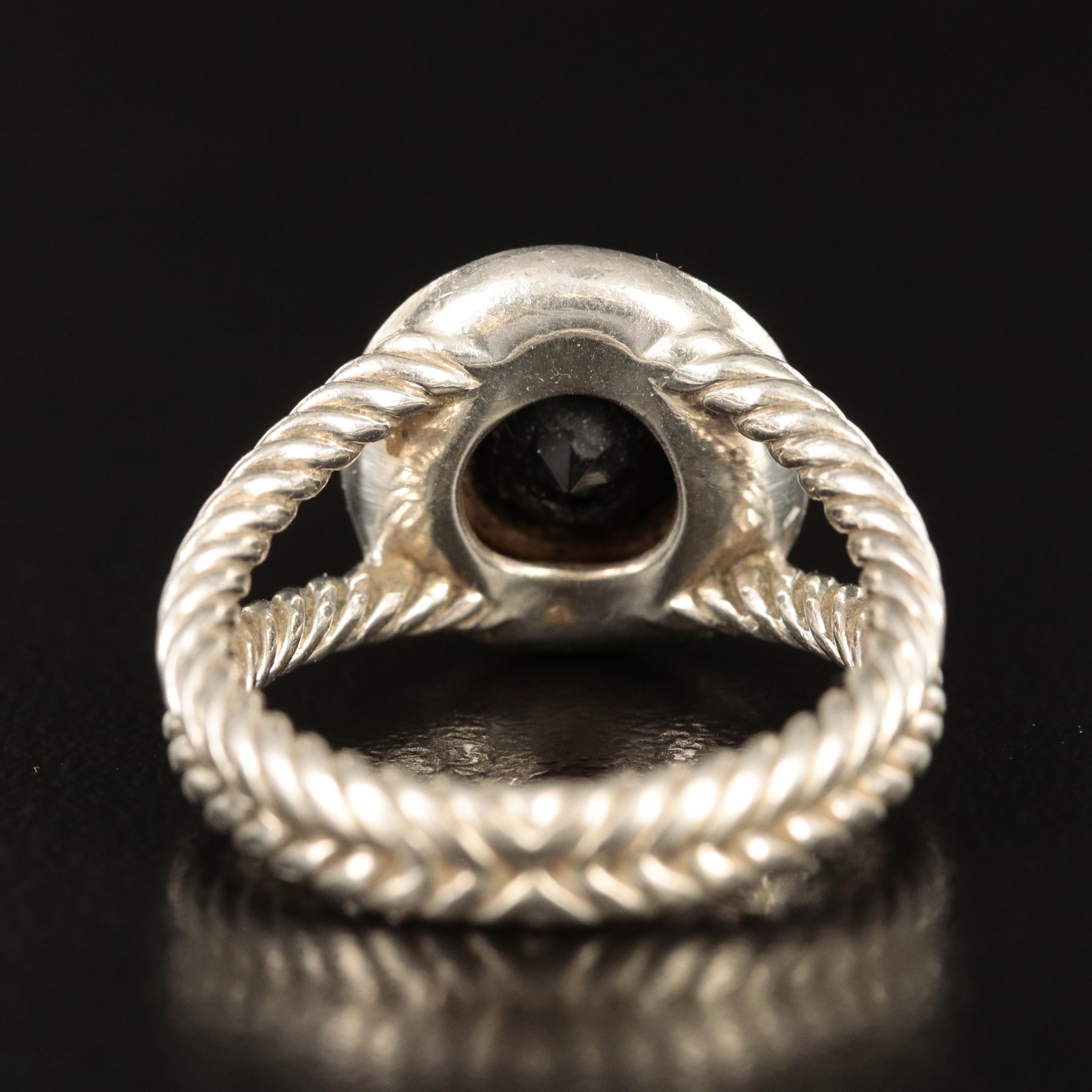 David Yurman "Noblesse" Sterling Black Onyx Ring