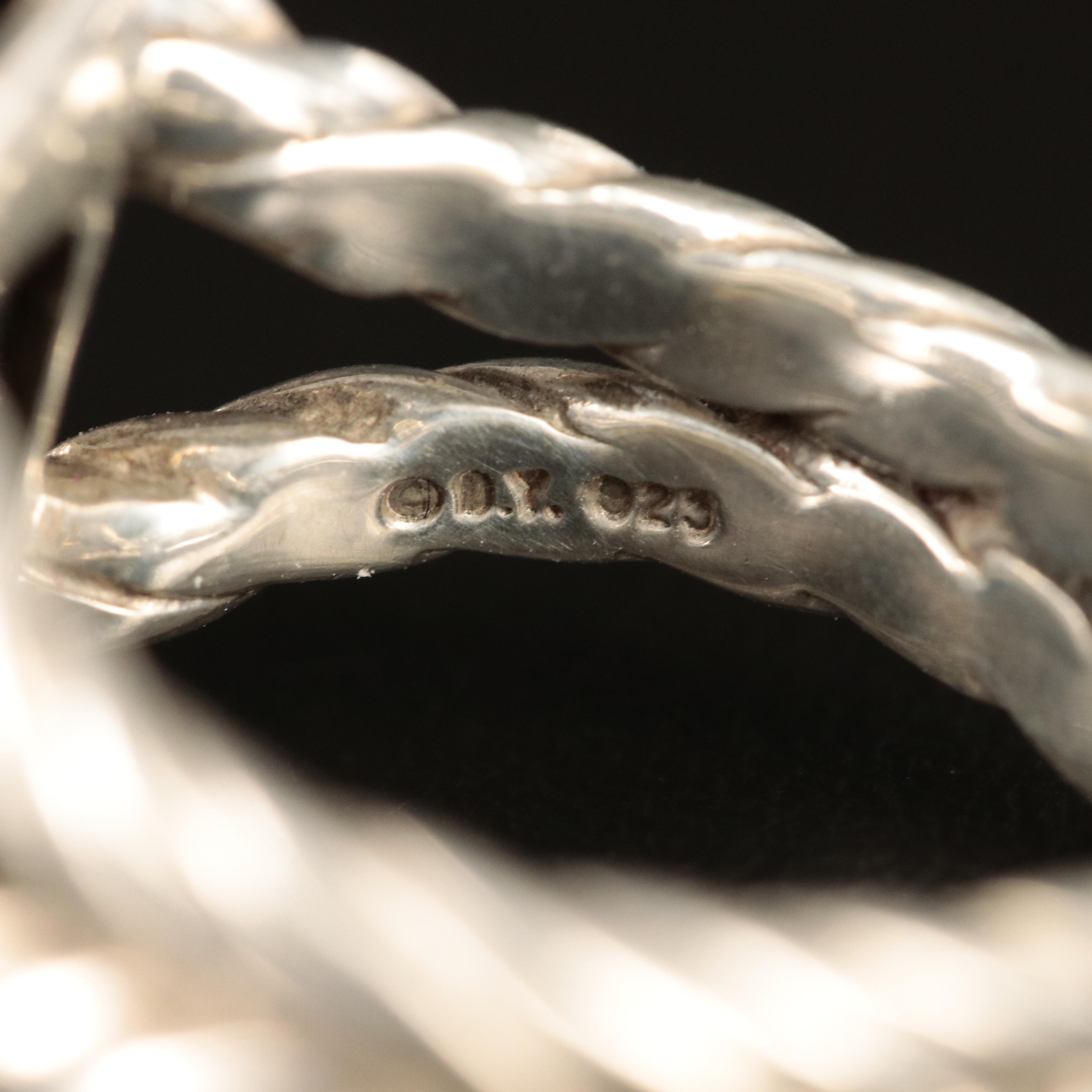 David Yurman "On Point" Sterling Black Onyx and Diamond Ring