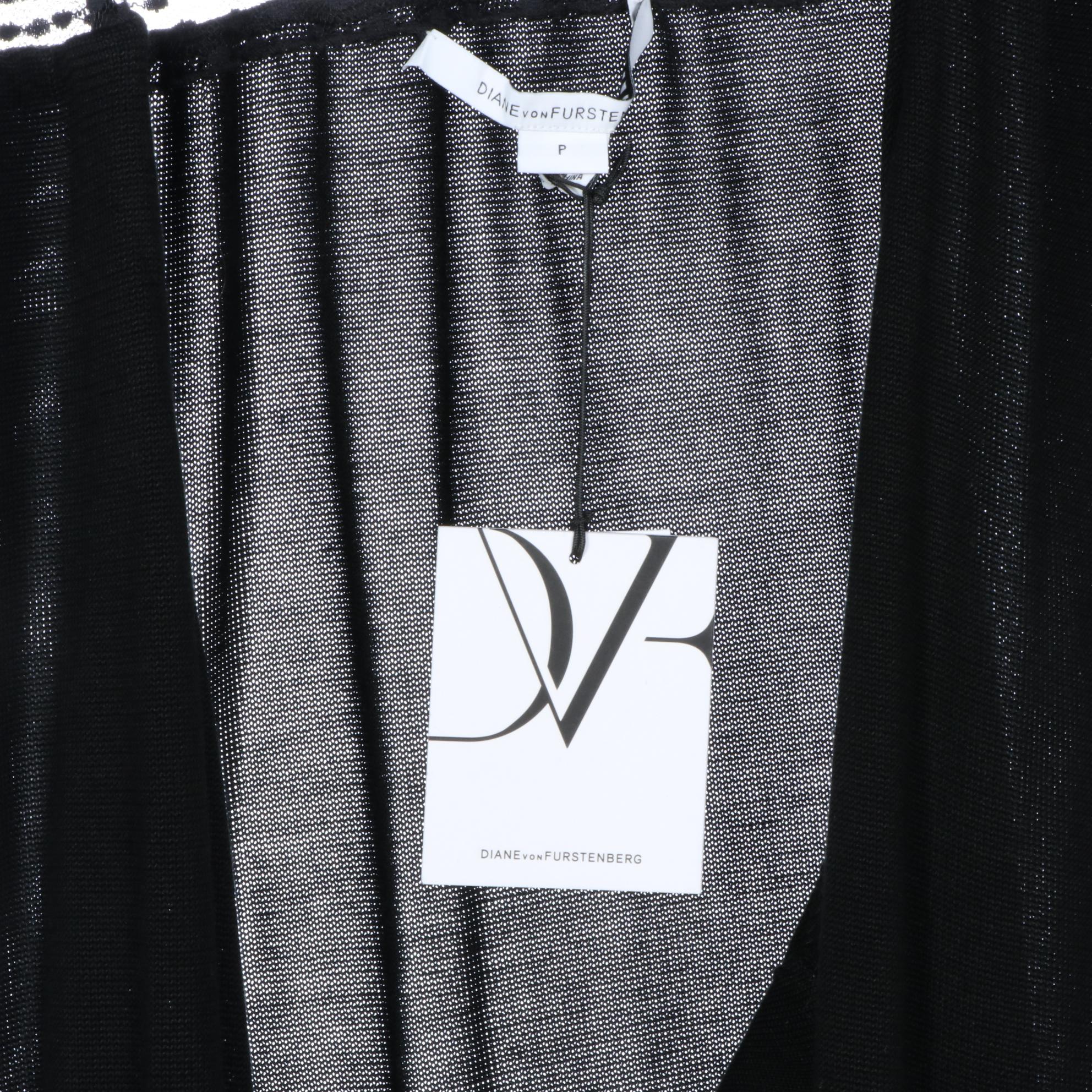 Diane von Furstenberg Zalda Illusion Yoke Wrap Dress with V-Cut Neckline