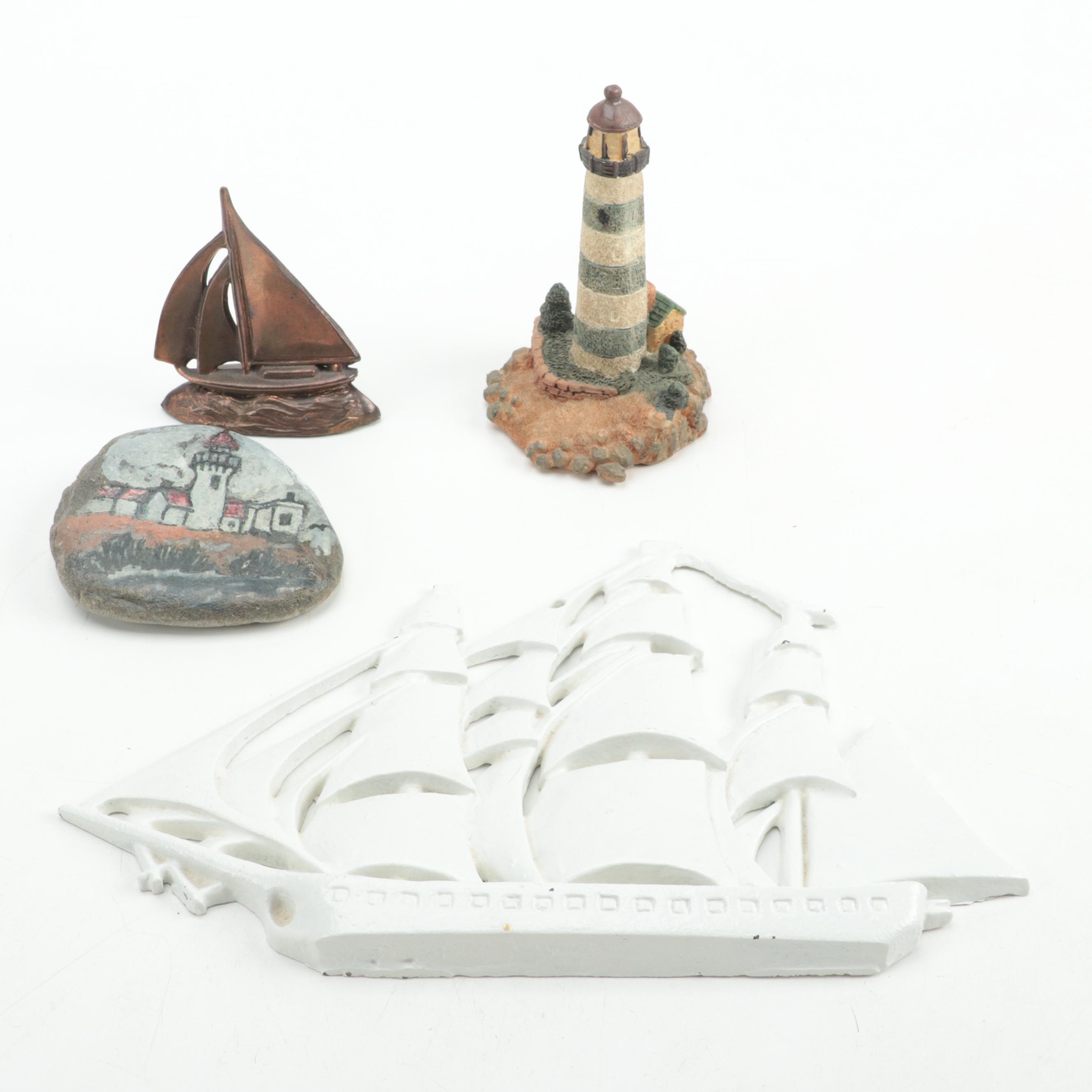 Souvenir Lighthouse Figurines with Other Lighthouse Décor