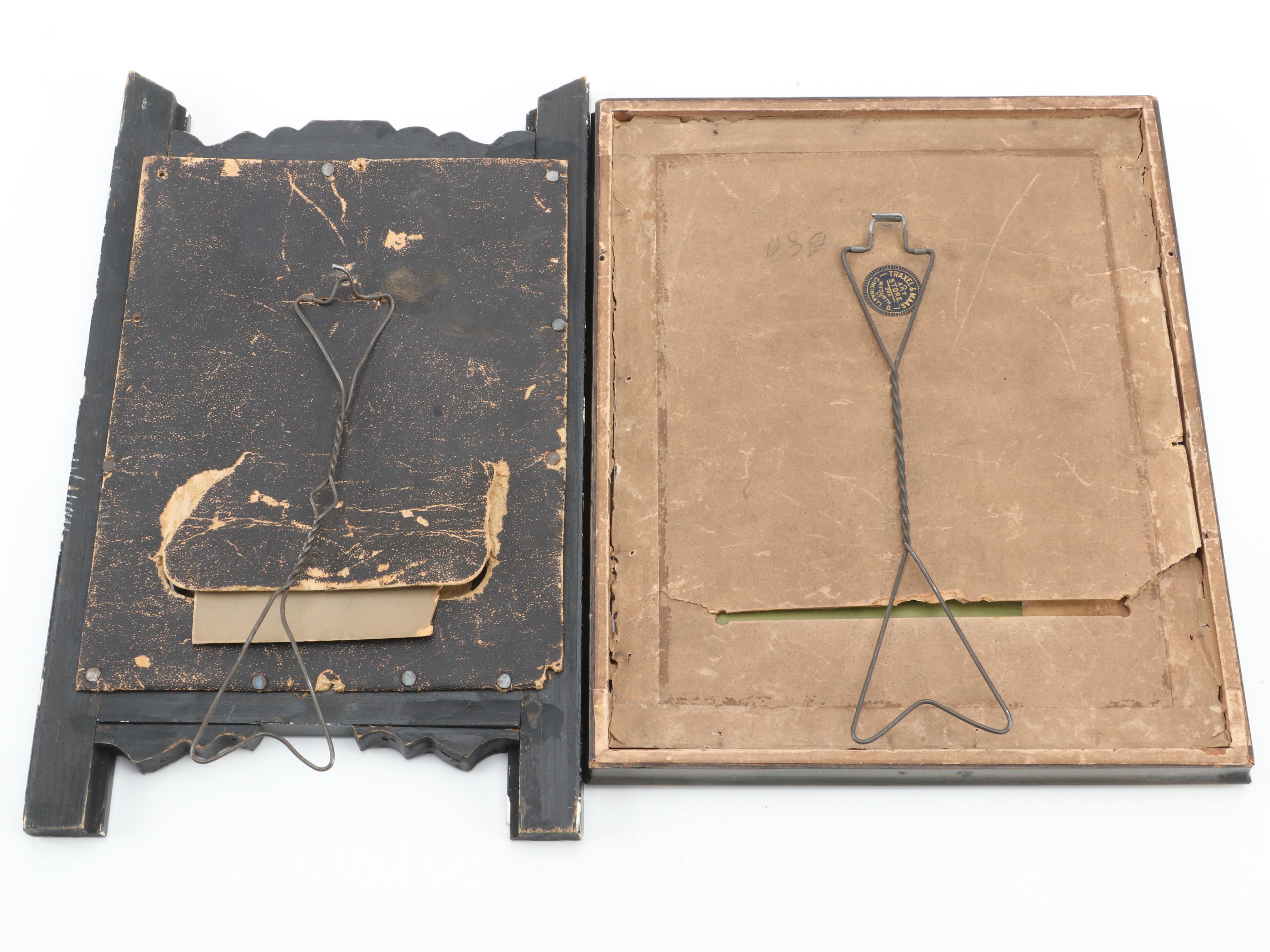 Silver Print Portrait Photographs of Ladies With Sewing Supplies, 19th Century