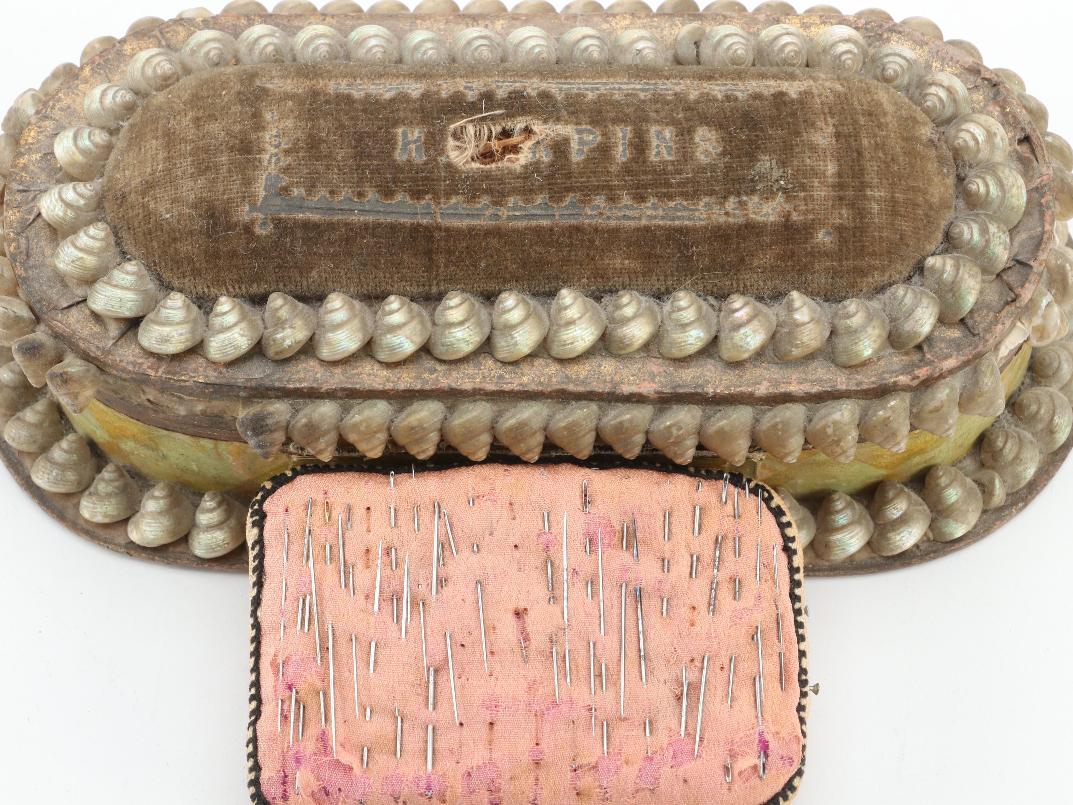 Silver Print Portrait Photographs of Ladies With Sewing Supplies, 19th Century