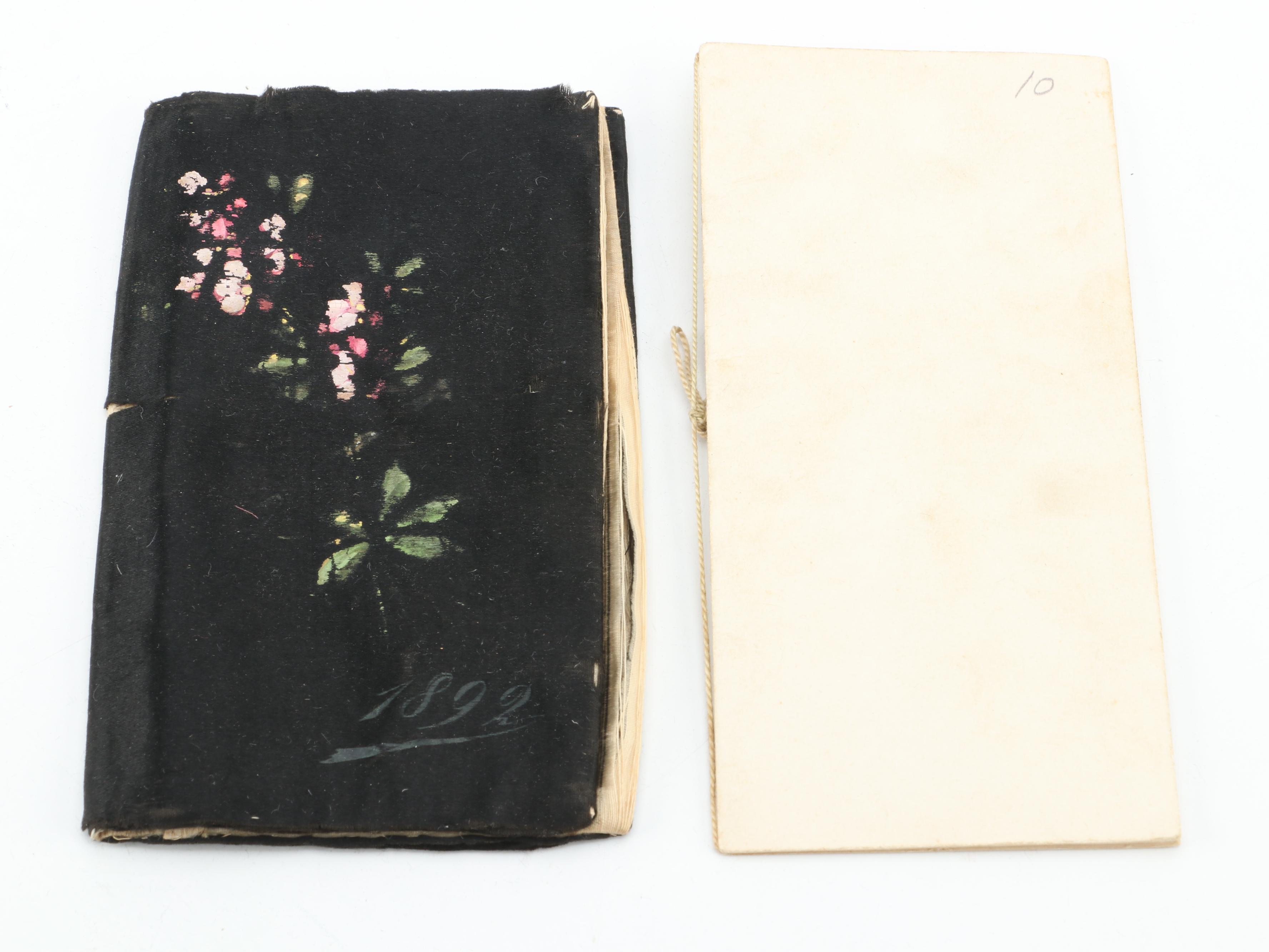 Silver Print Portrait Photographs of Ladies With Sewing Supplies, 19th Century