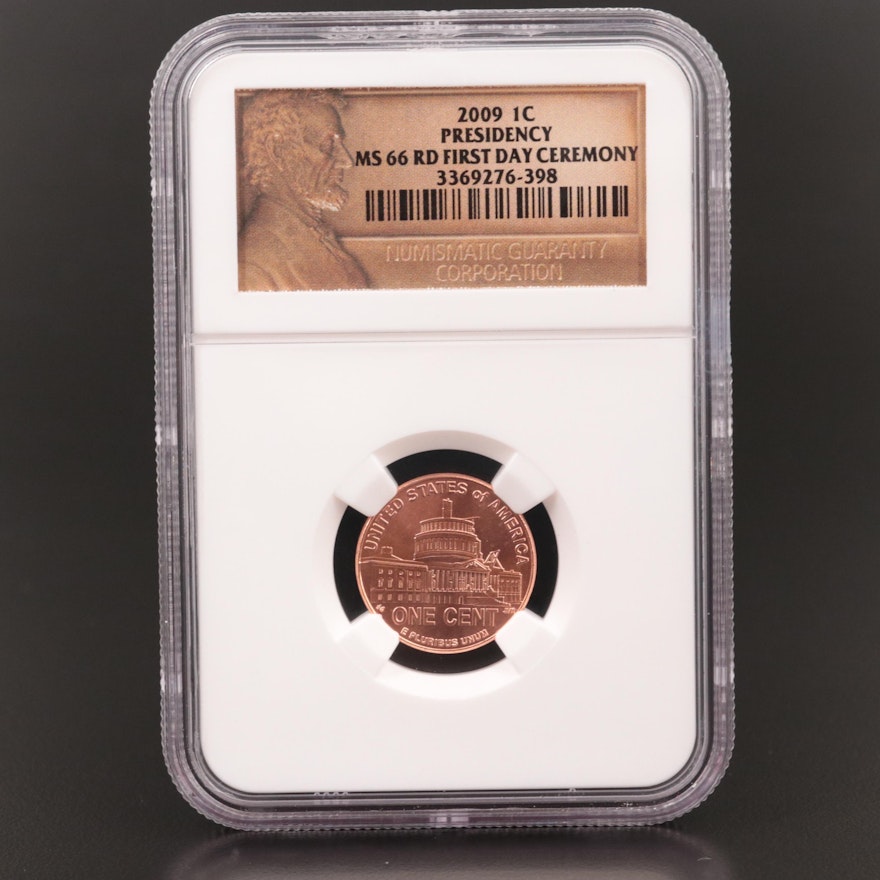 NGC Graded MS66 RD 2009 First Day Ceremony "Presidency" Lincoln Cent