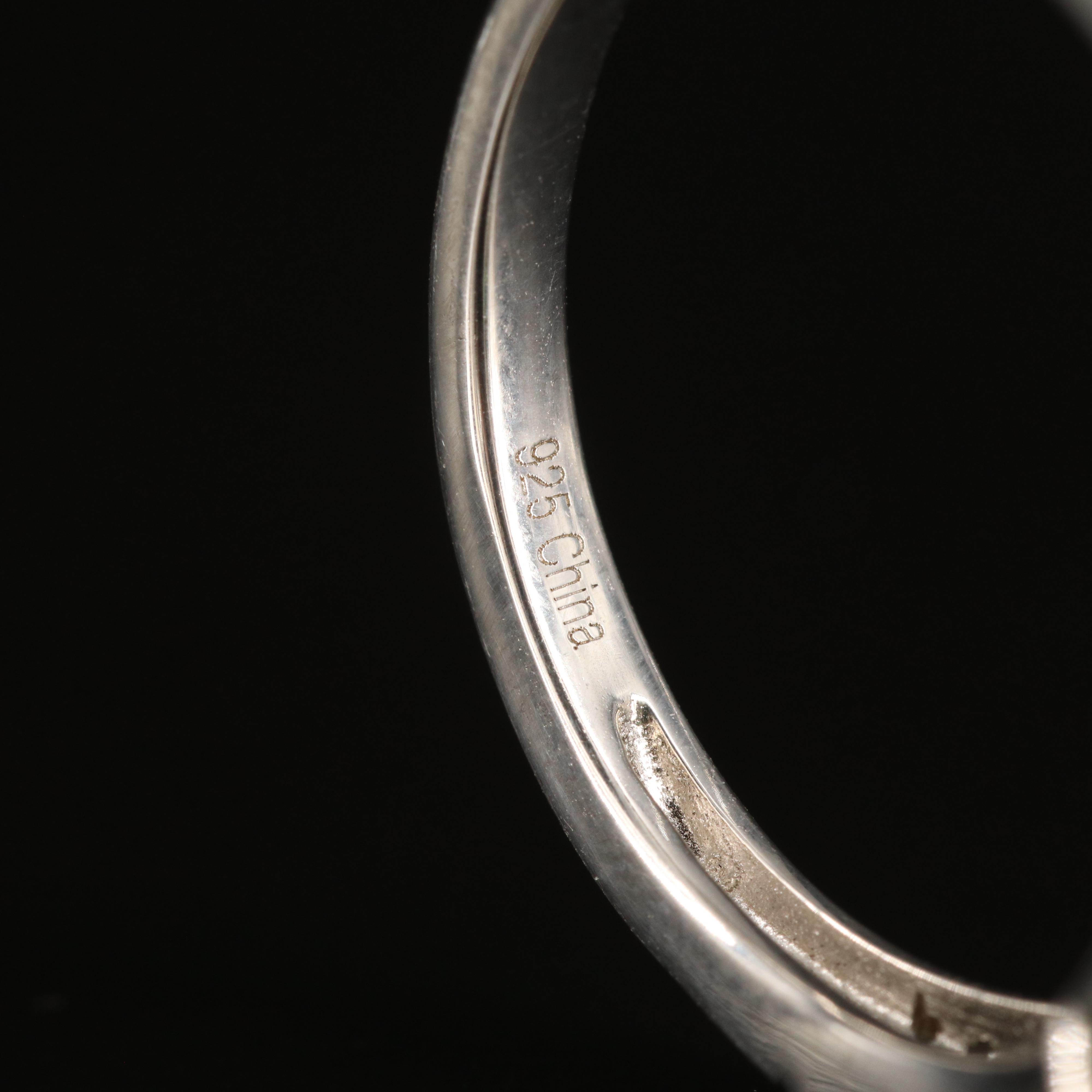 Sterling Tourmaline and Diamond Ring