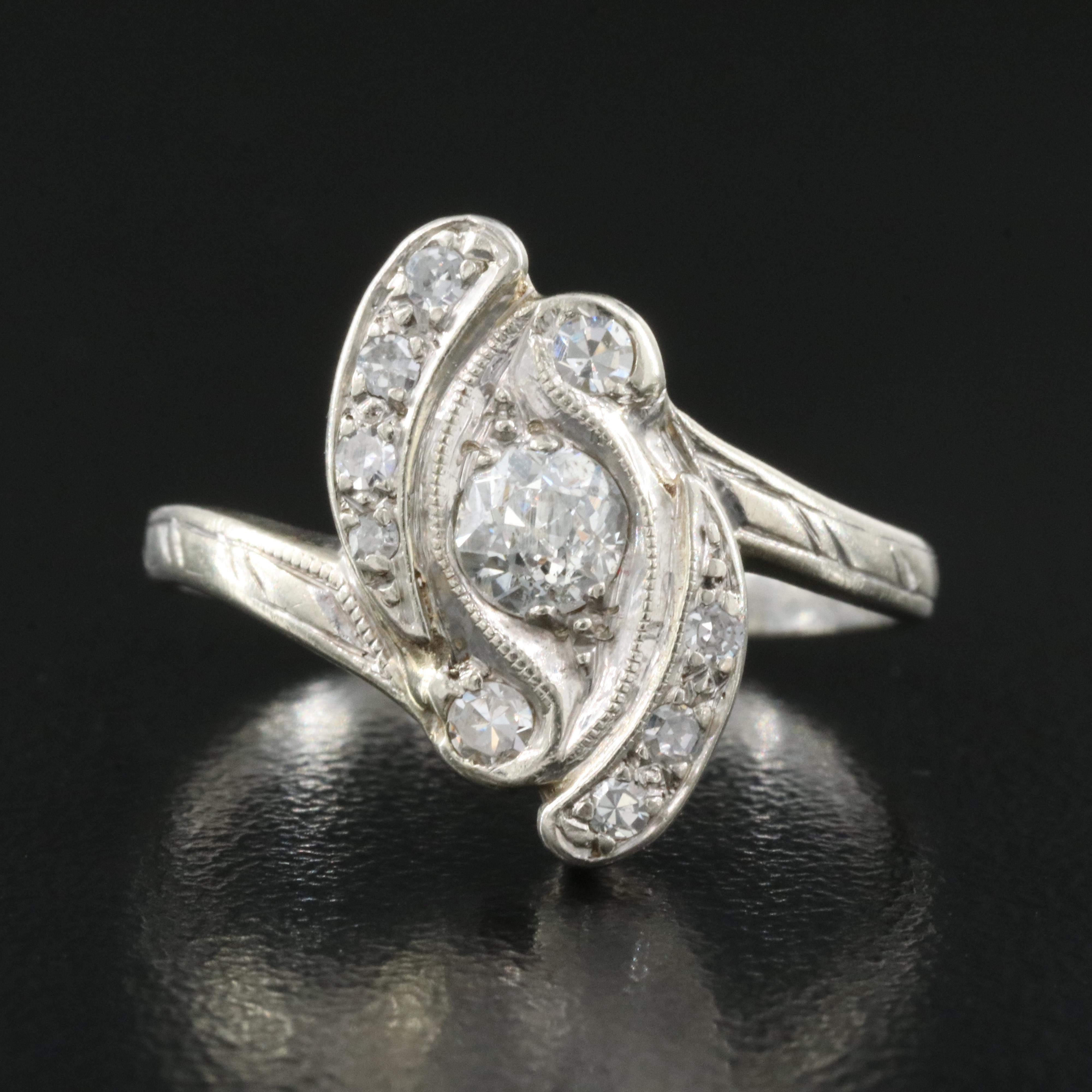 Antique 14K 0.37 CTW Diamond Ring