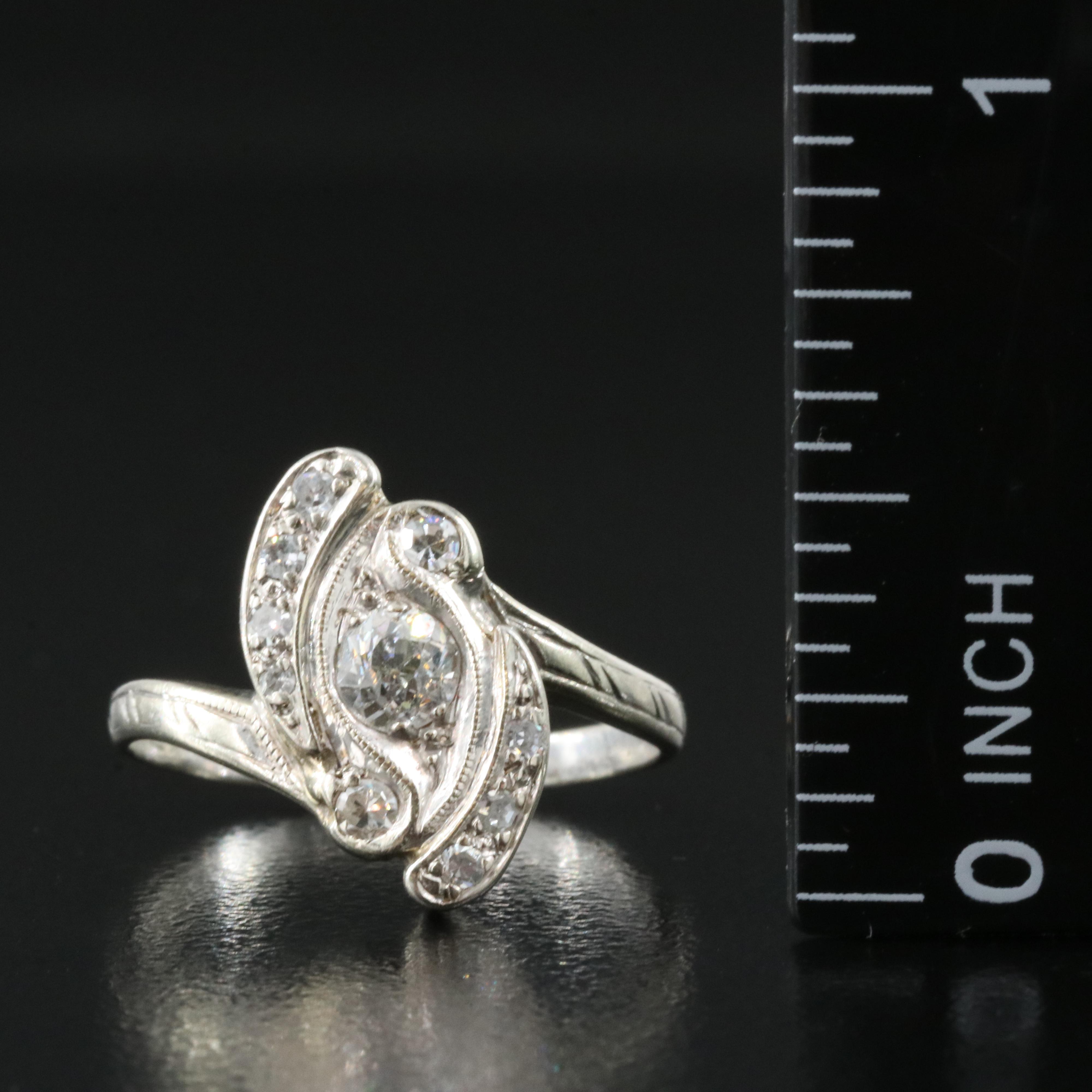 Antique 14K 0.37 CTW Diamond Ring