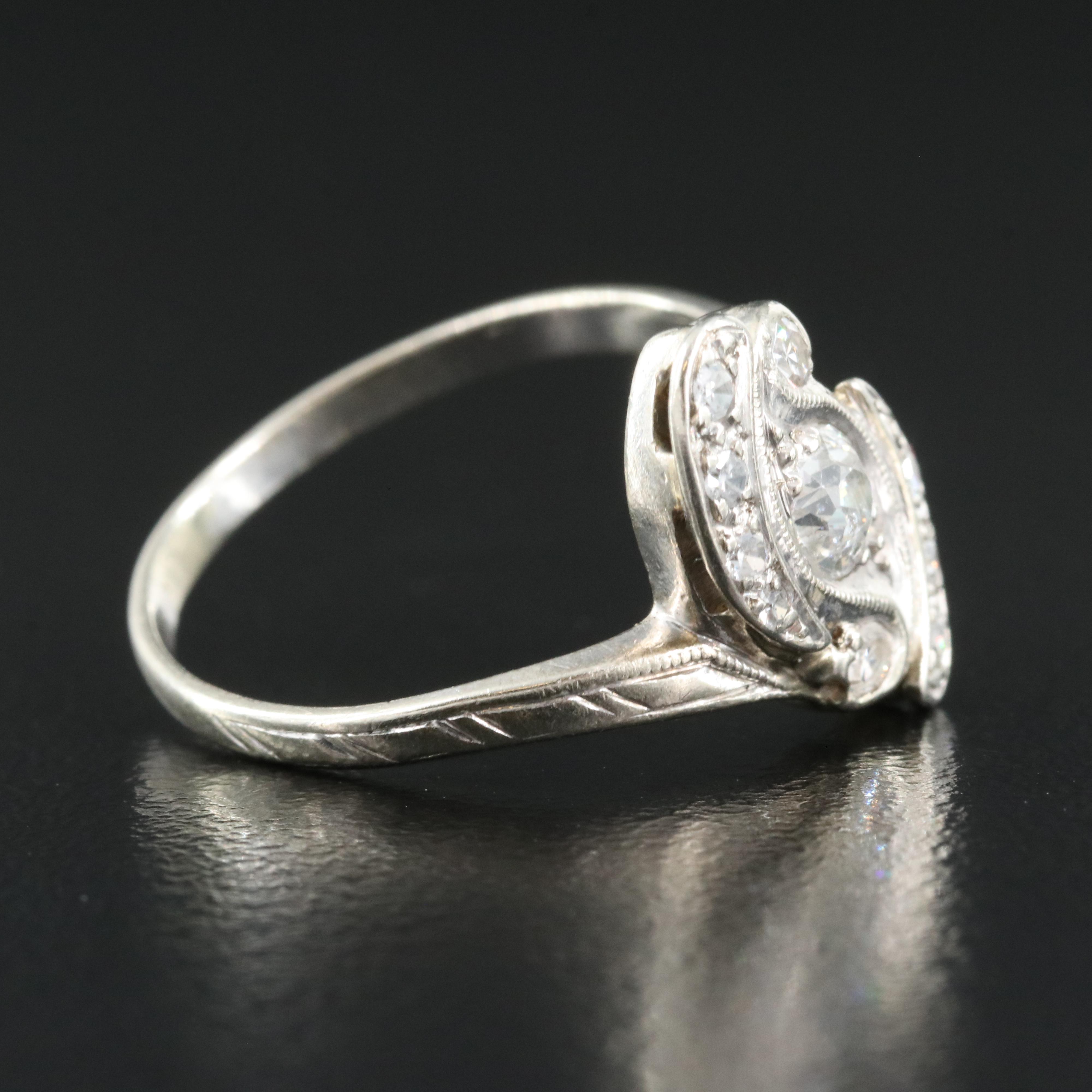 Antique 14K 0.37 CTW Diamond Ring