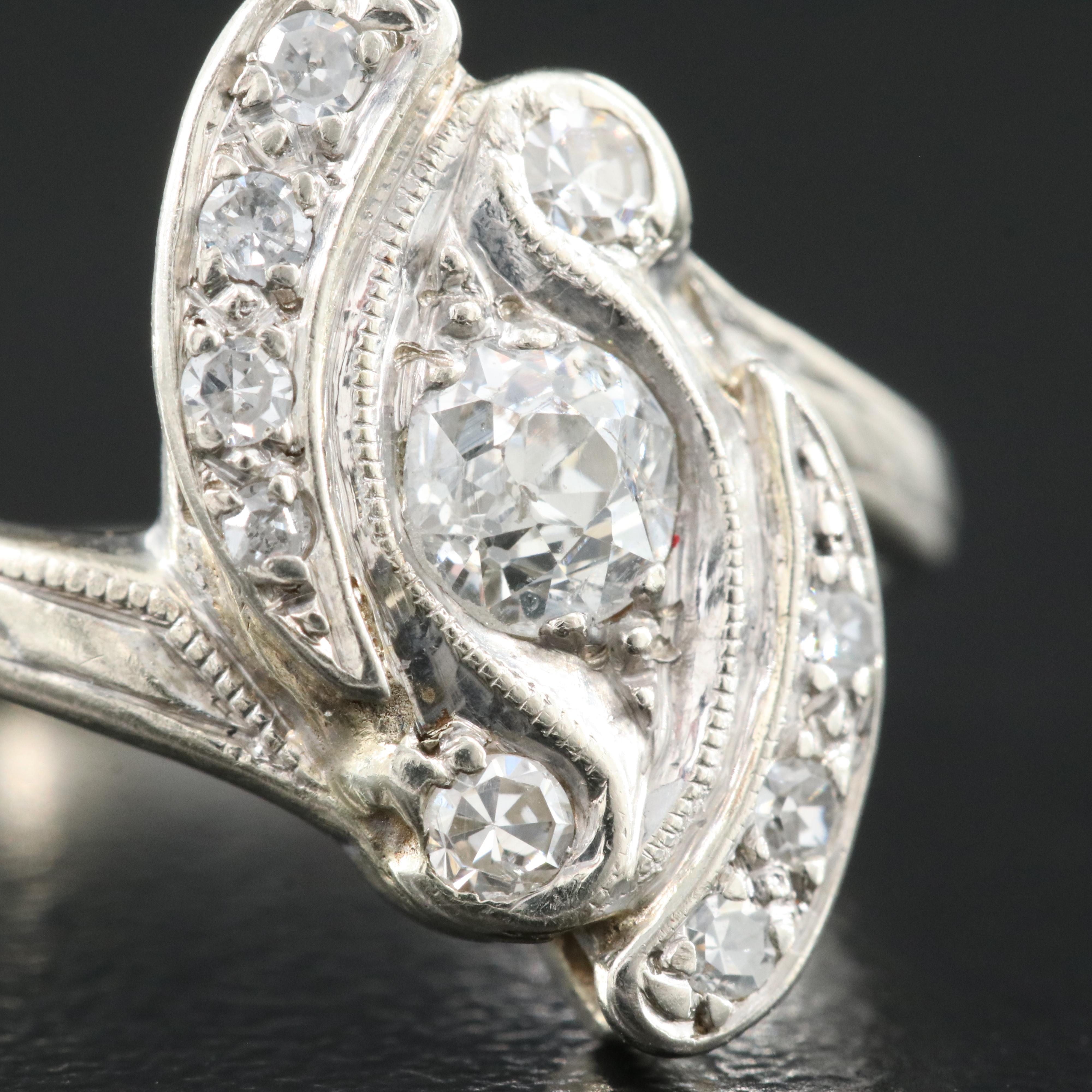 Antique 14K 0.37 CTW Diamond Ring