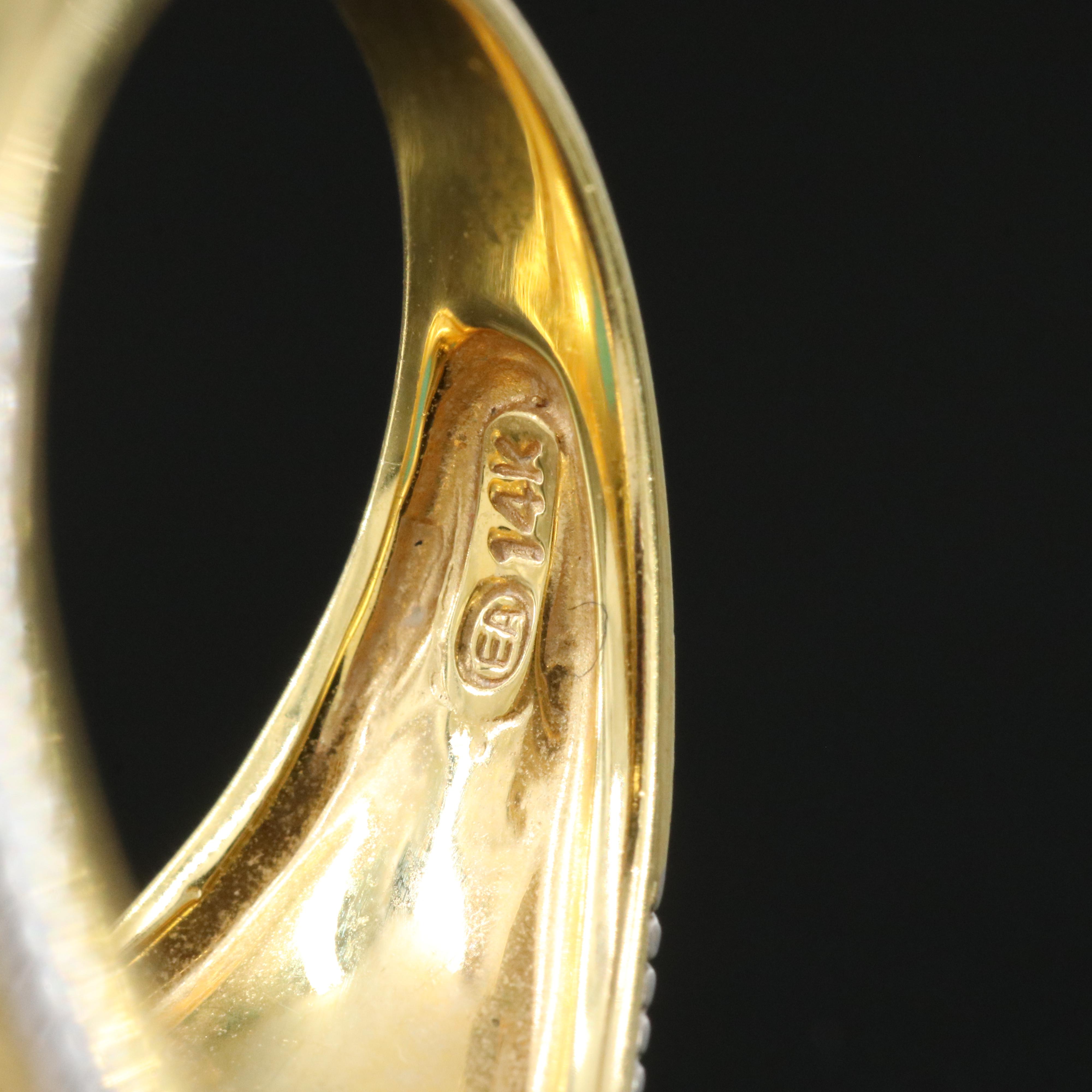 14K Turquoise Saddle Ring