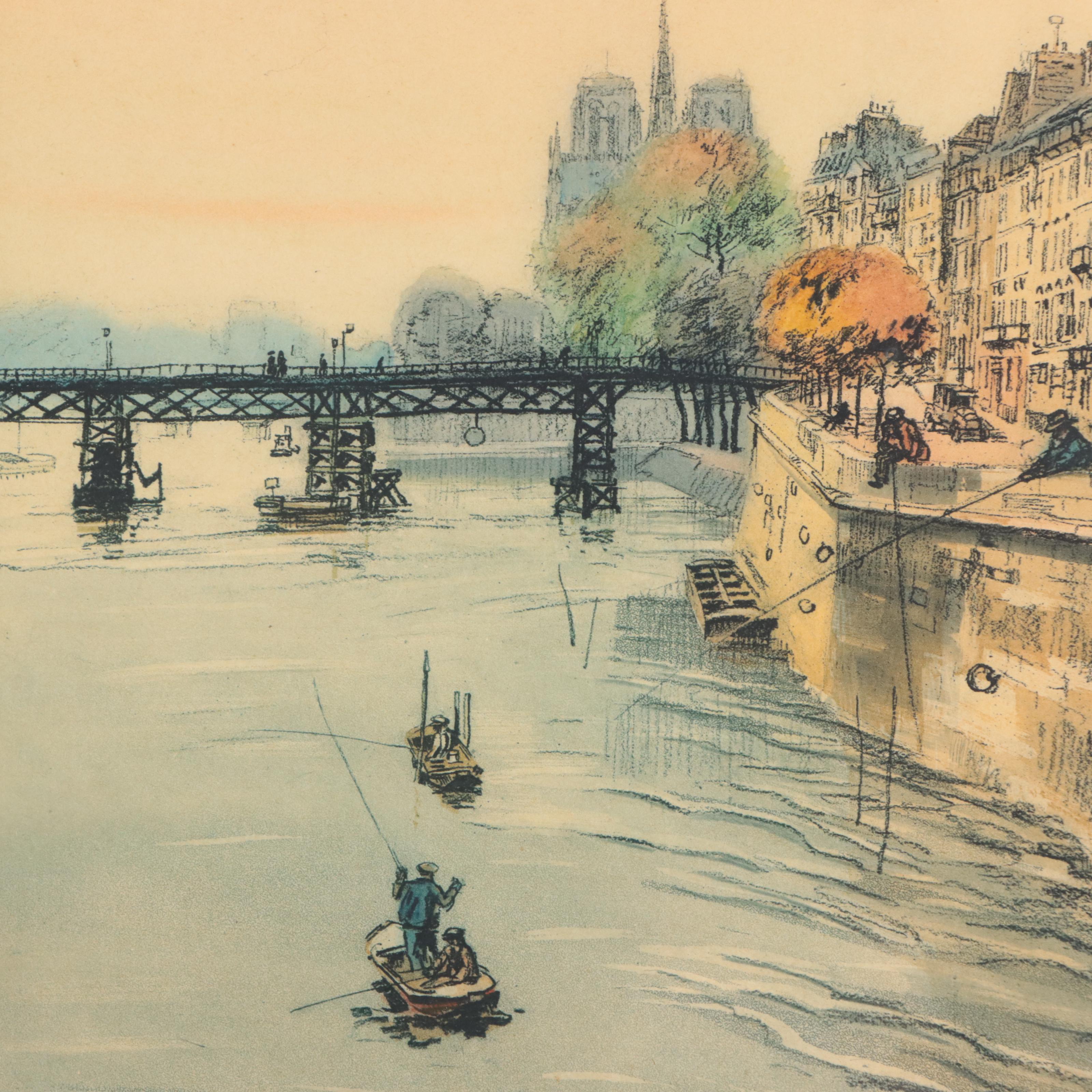 Eugène-Louis Véder Aquatint Etchings of Parisian City Scenes, Circa 1920