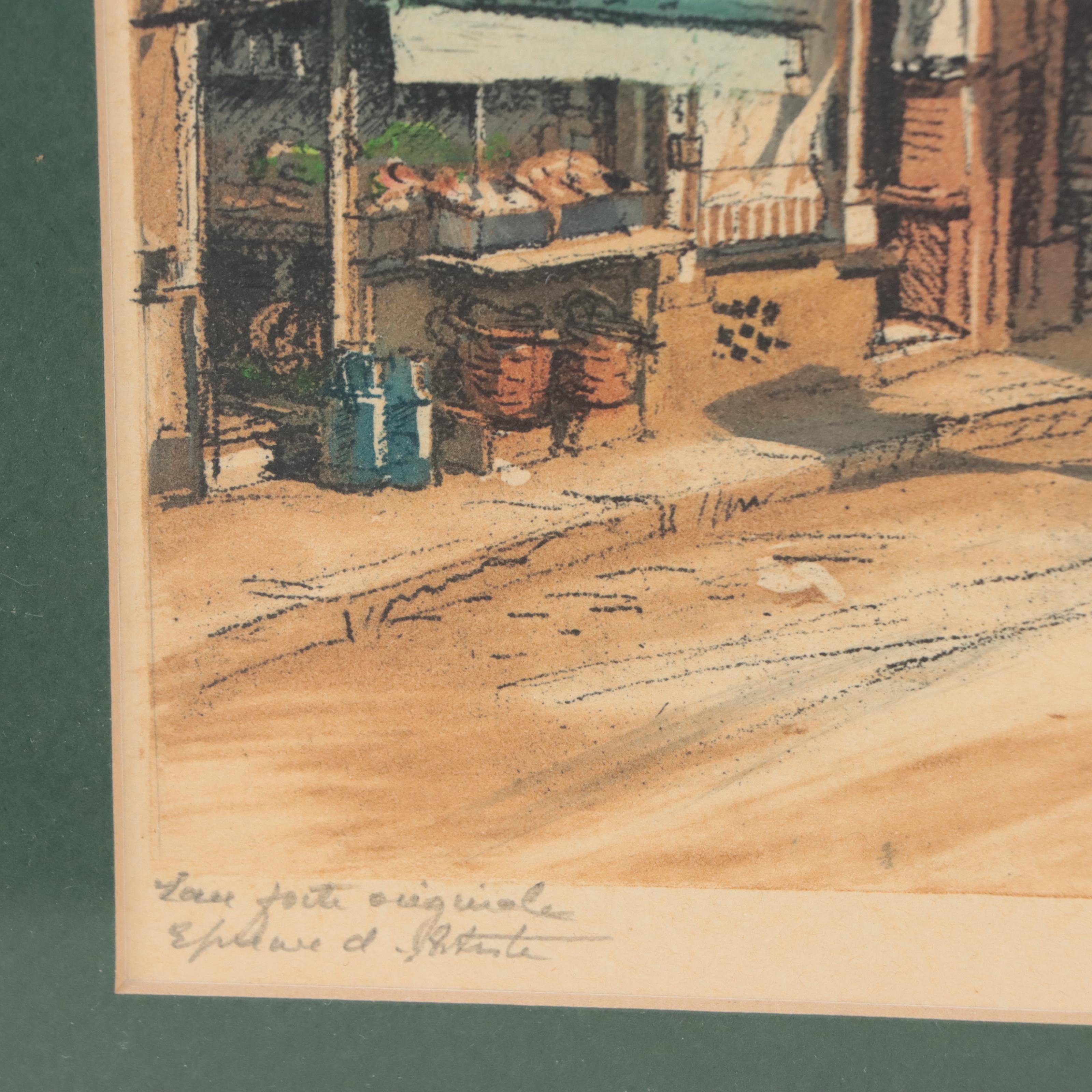 Eugène-Louis Véder Aquatint Etchings of Parisian City Scenes, Circa 1920