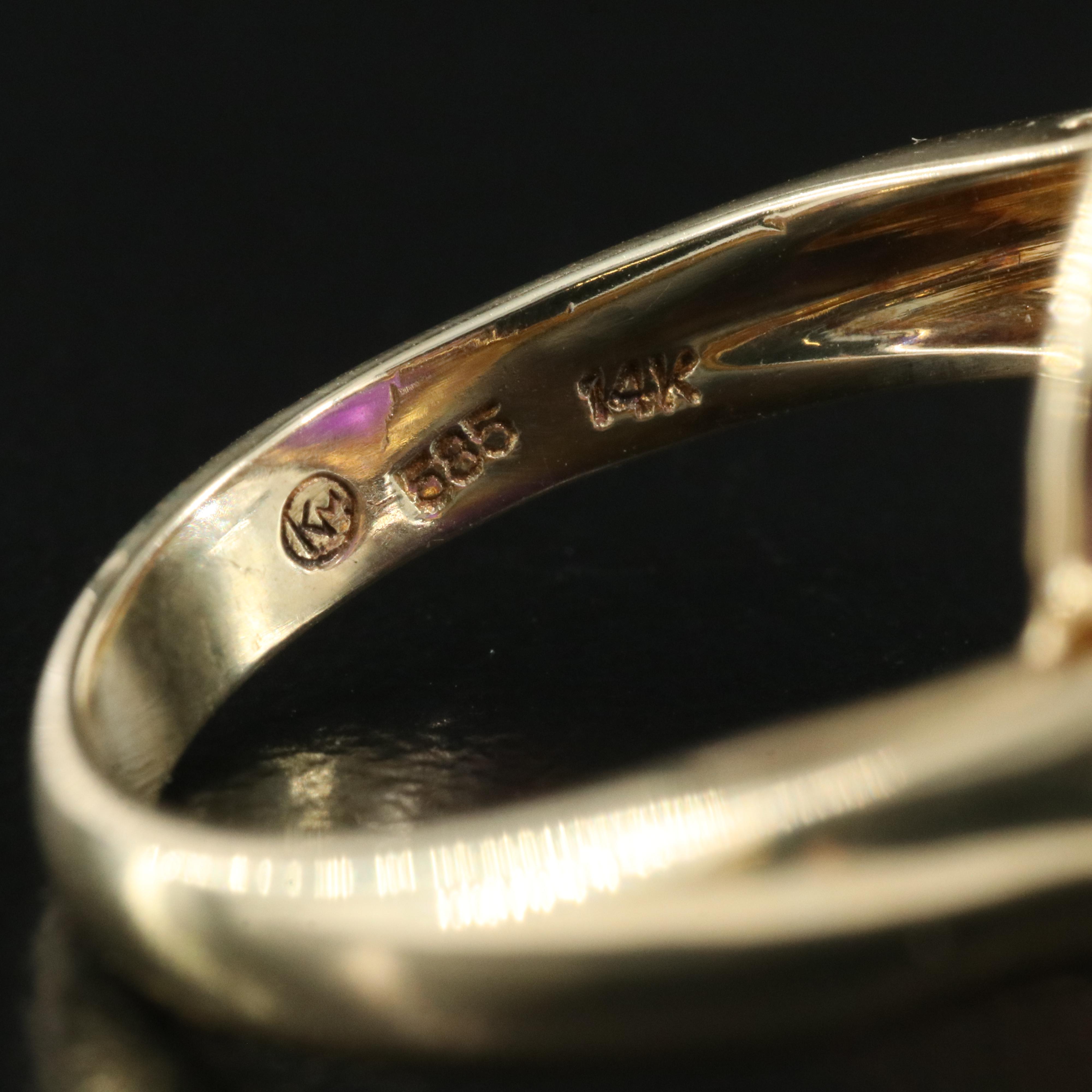 14K Amethyst and Diamond Ring