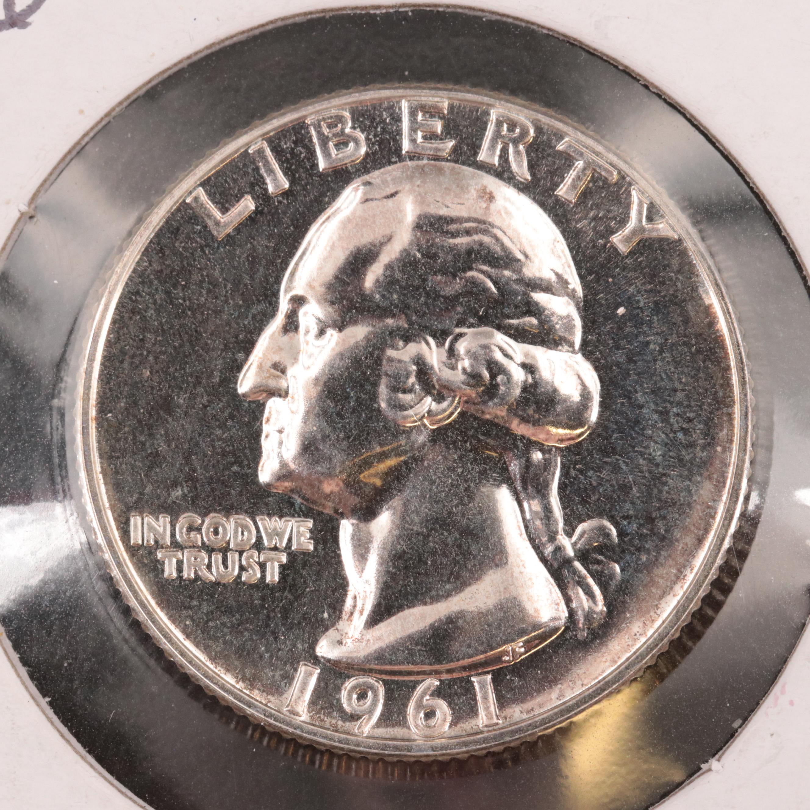 1961 Washington Silver Proof Quarter