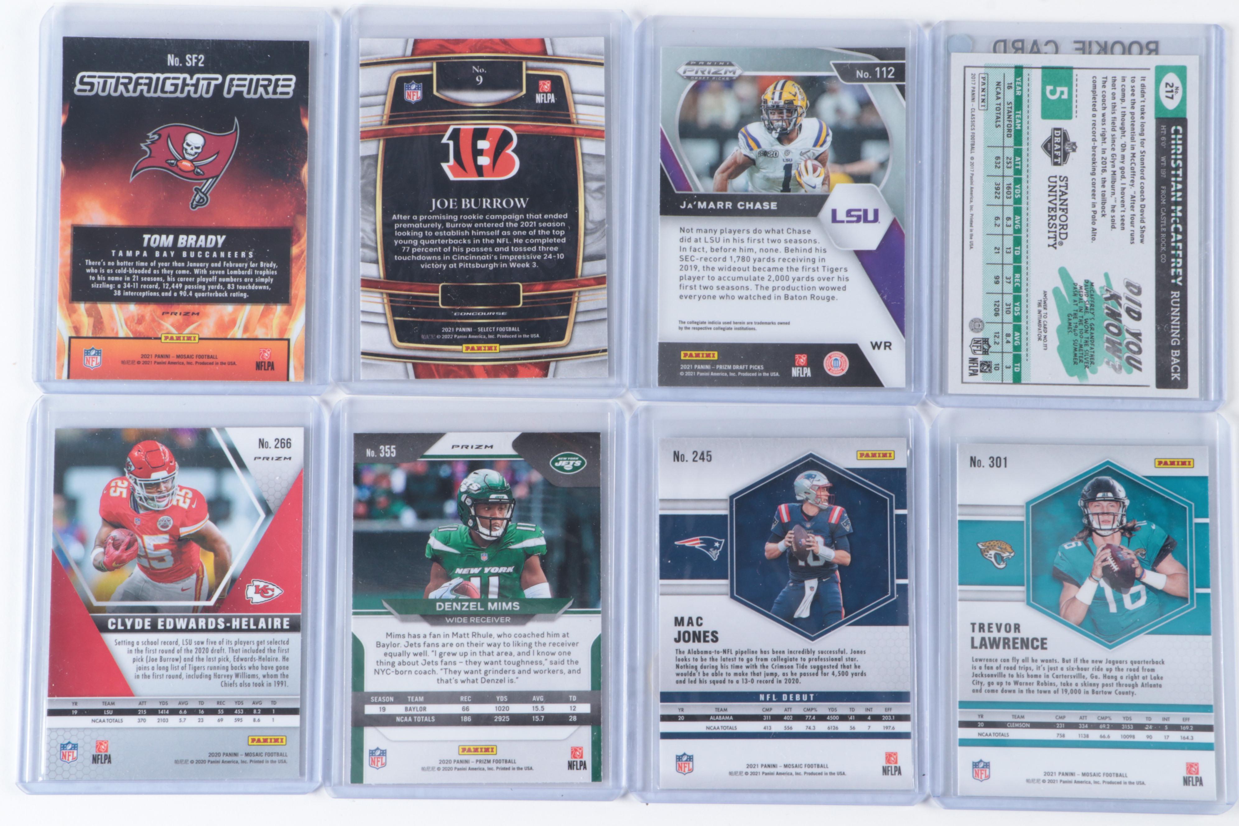 Panini Football Cards Including Chase, Other Rookies, Burrow, More, 2020s