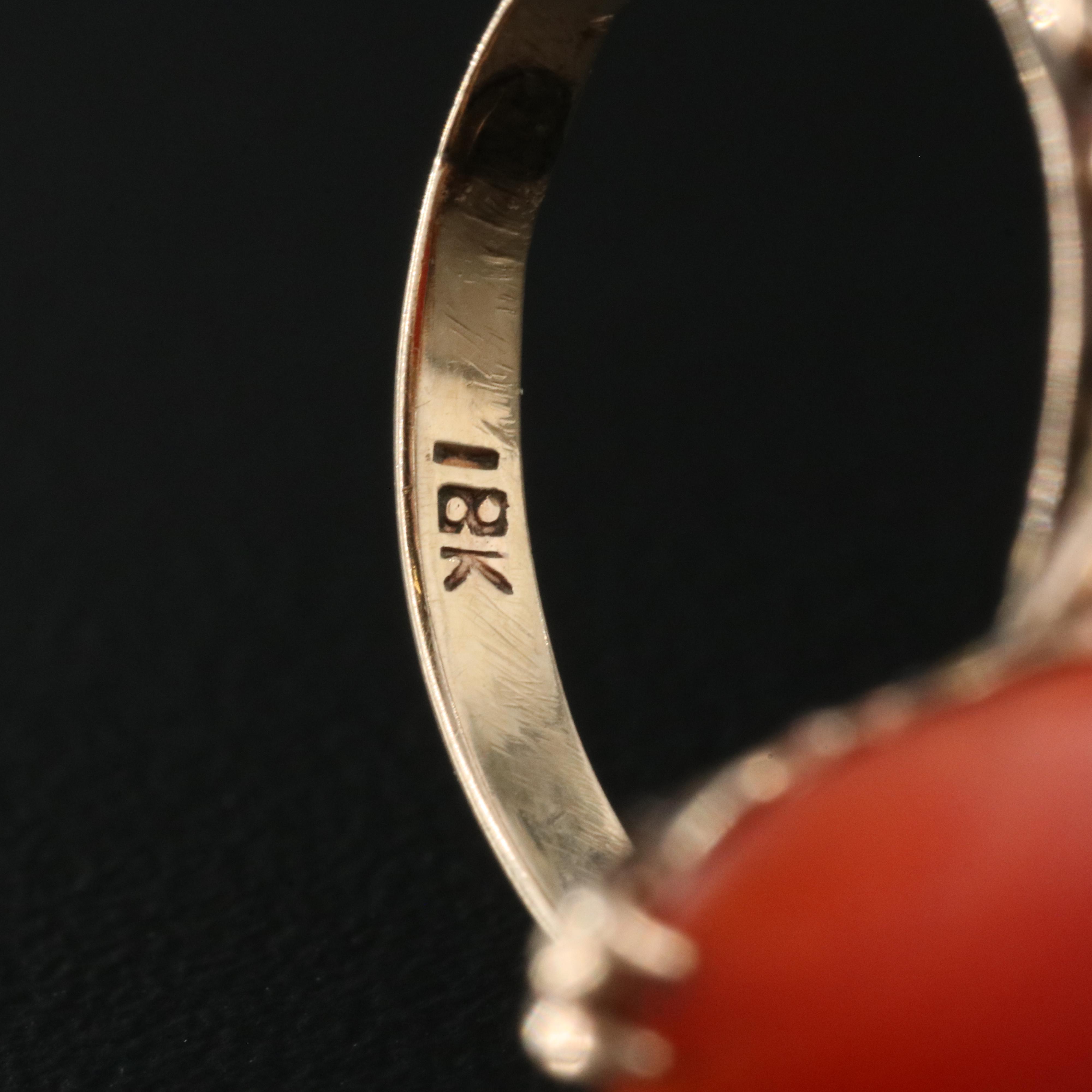 Victorian 10K Coral Ring