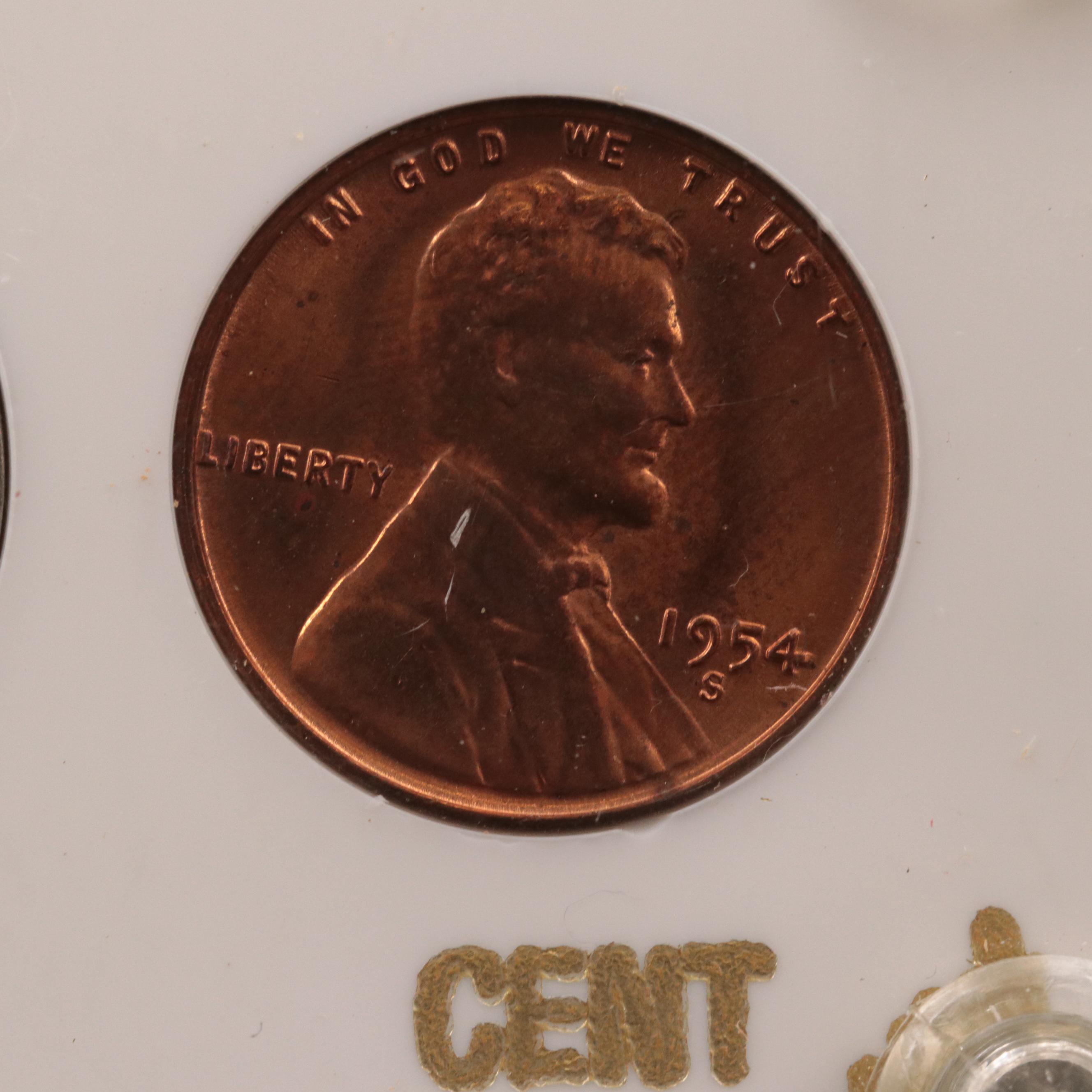 Uncirculated 1954-S Year Set of United States Coins