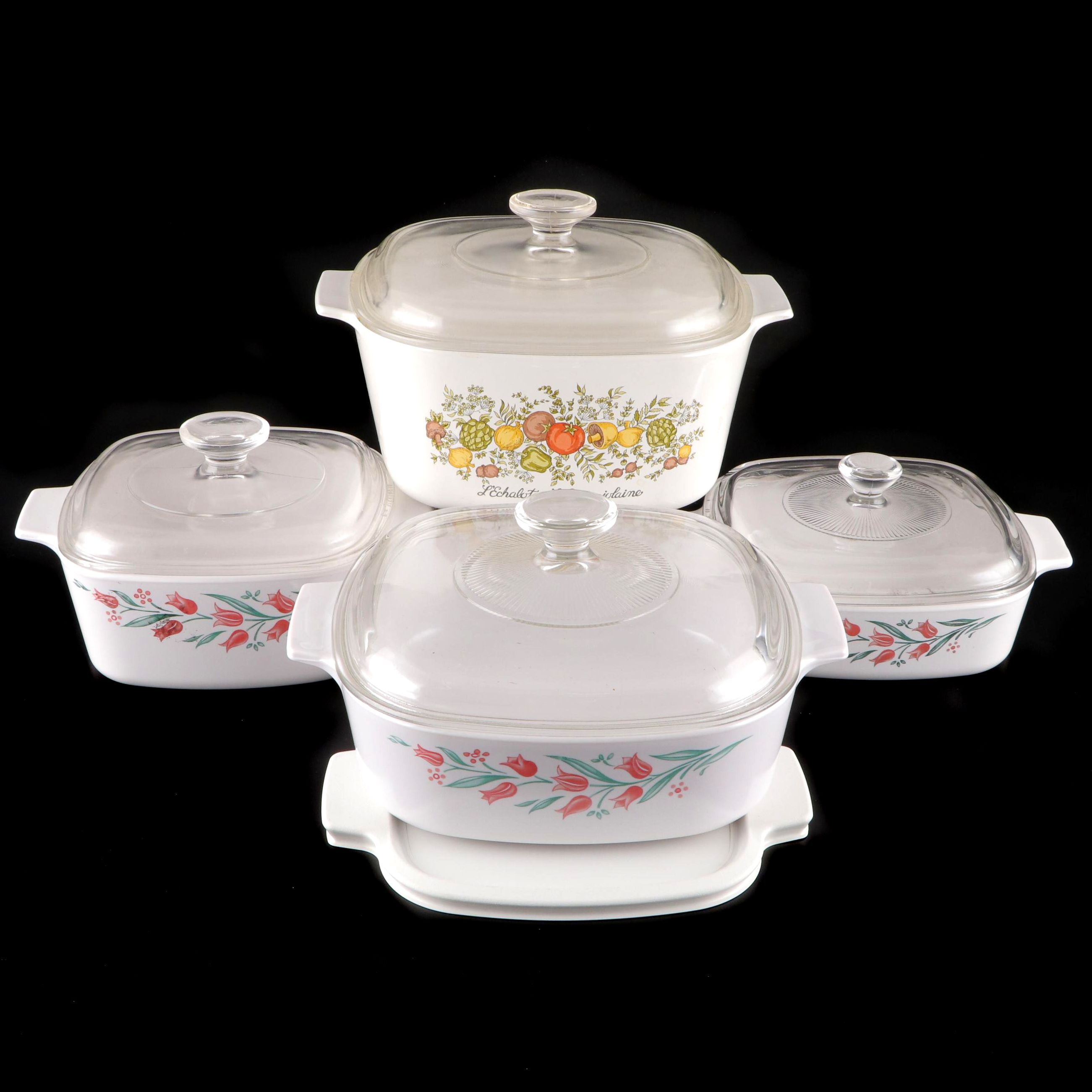 CorningWare "Rosemarie" Trio Set with "Spice O'Life" Casserole Dishes