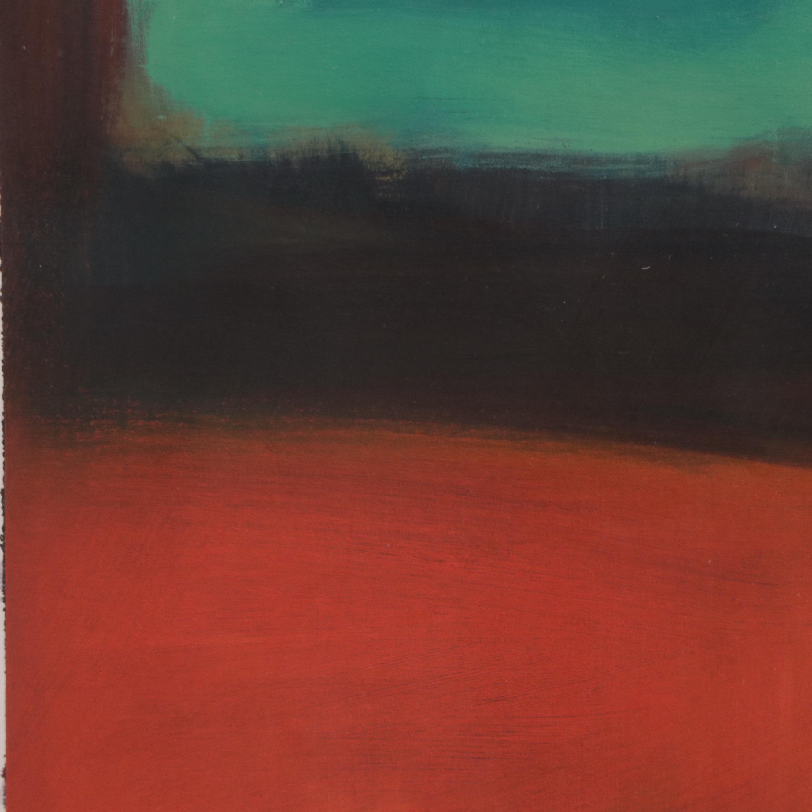 Sharon Sellet Non-objective Oil Painting "Vine Street Alley 5:45"