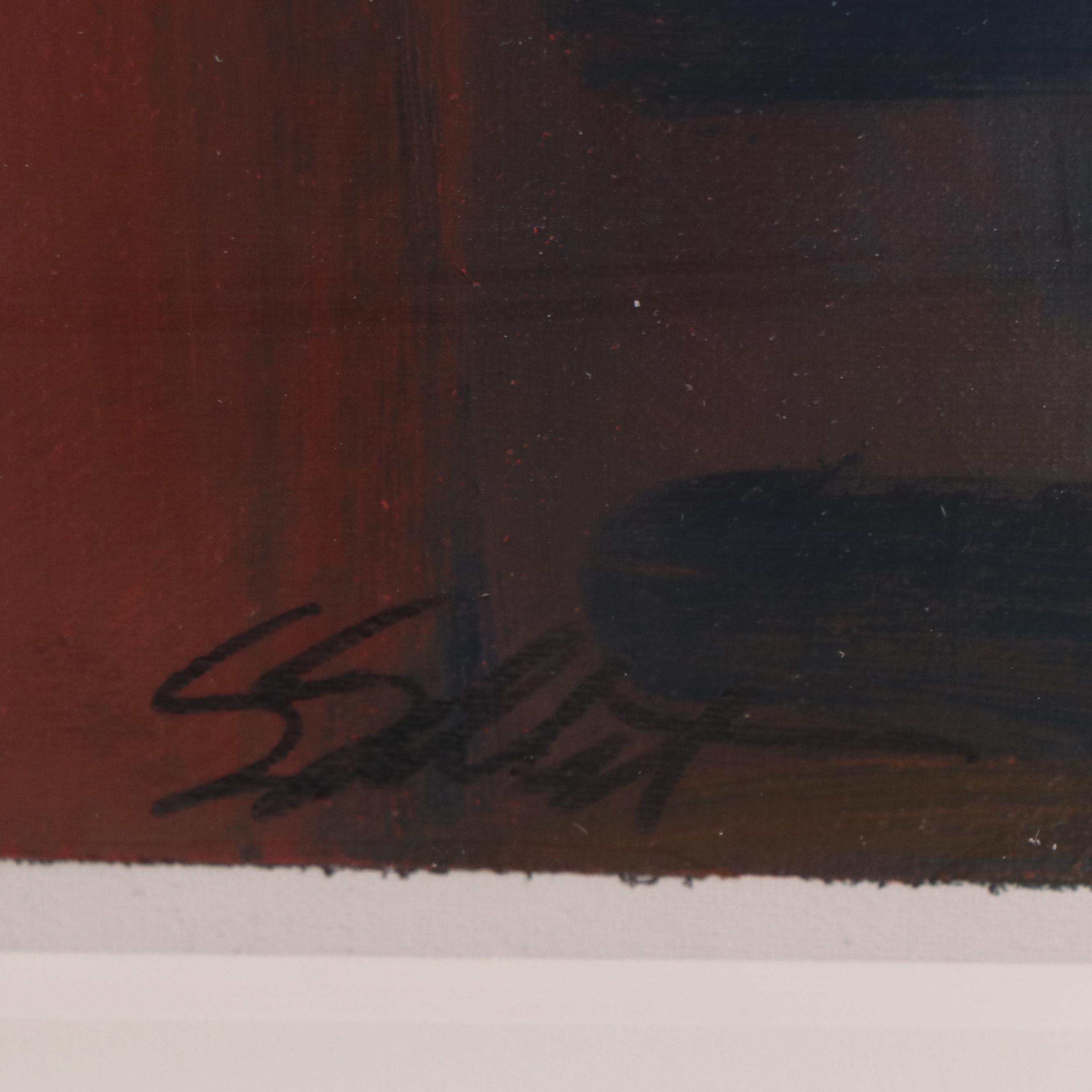 Sharon Sellet Non-objective Oil Painting "Vine Street Alley 5:45"