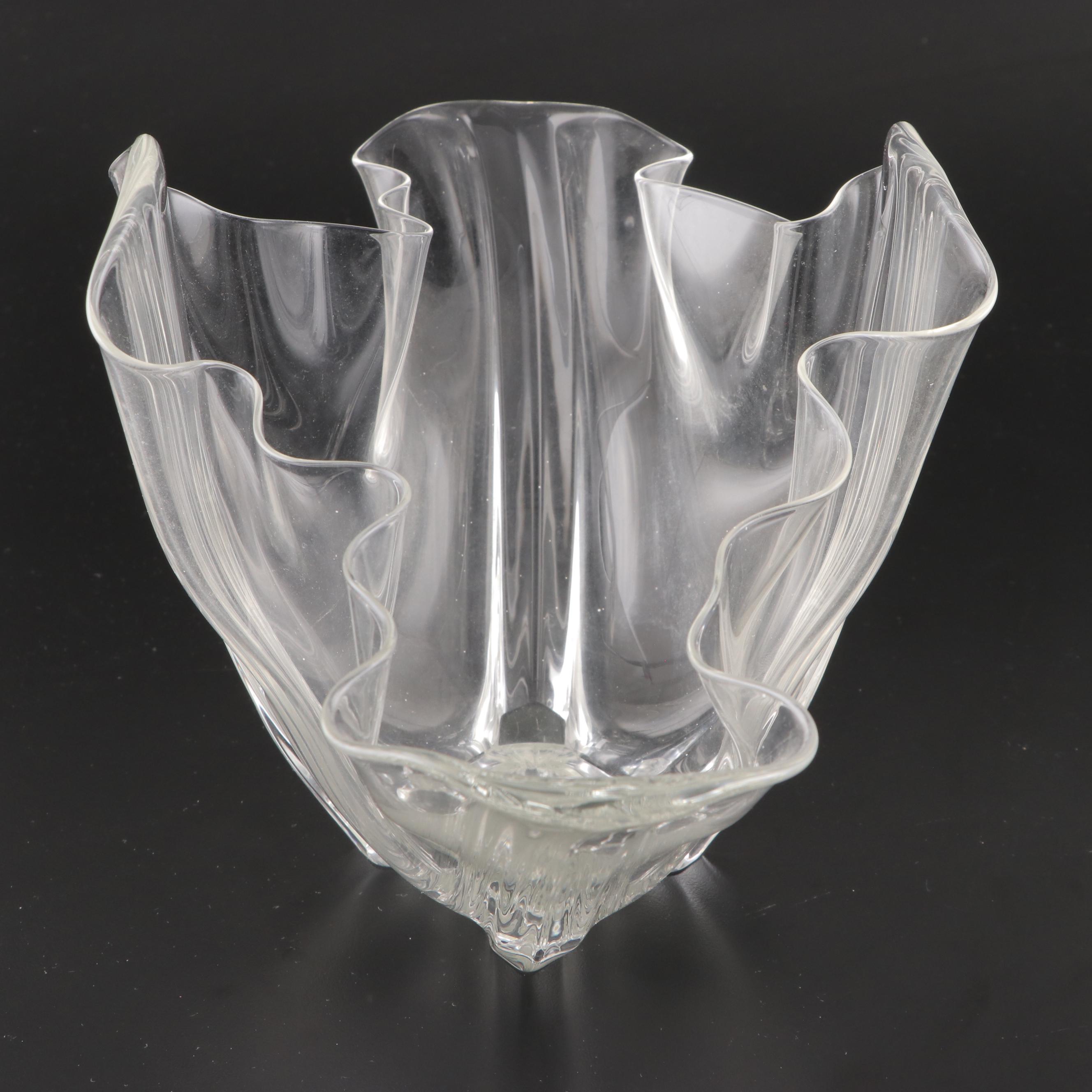Frederick Carder for Steuben Glass "Grotesque" Handkerchief Bowl, Early 20th C.