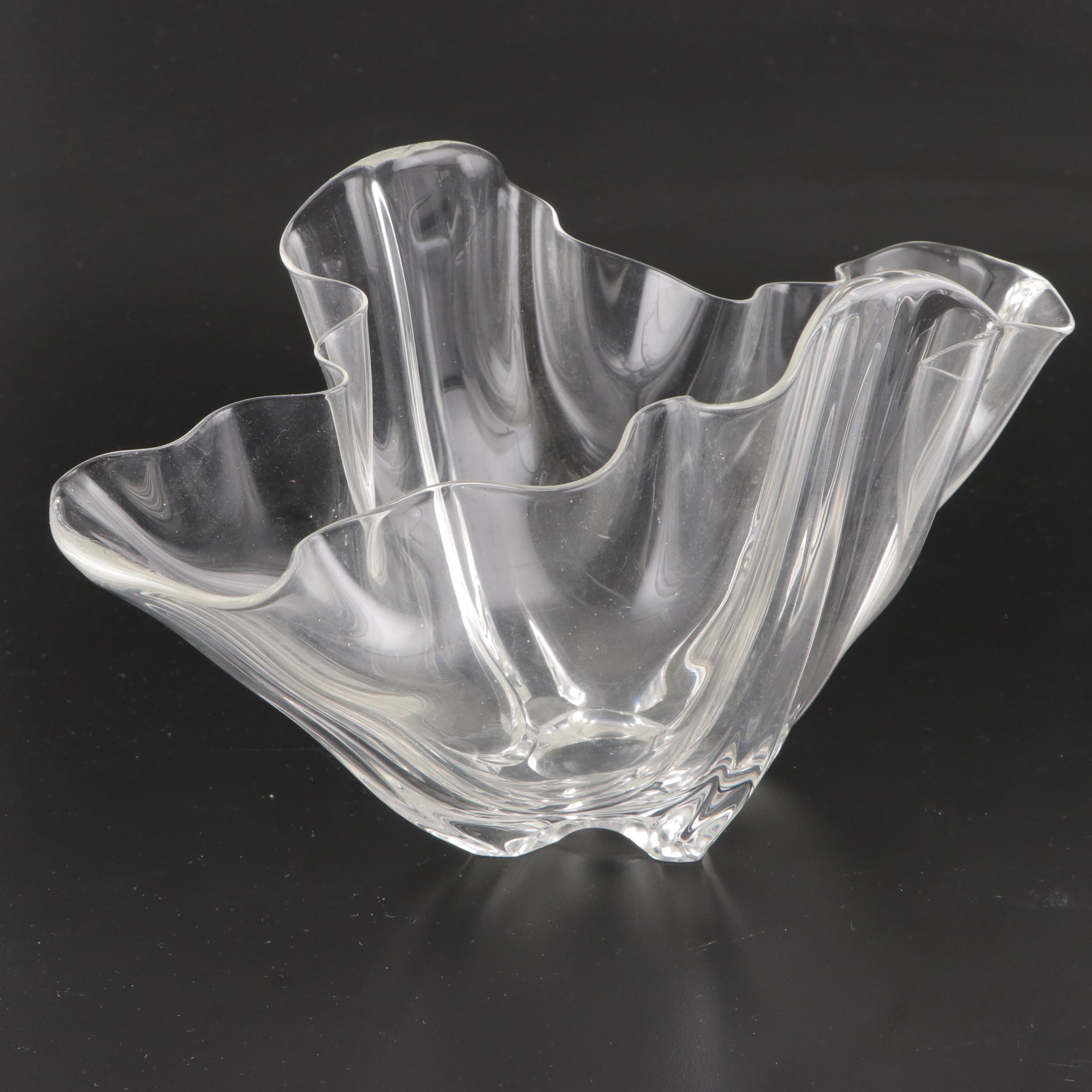 Frederick Carder for Steuben Glass "Grotesque" Handkerchief Bowl, Early 20th C.