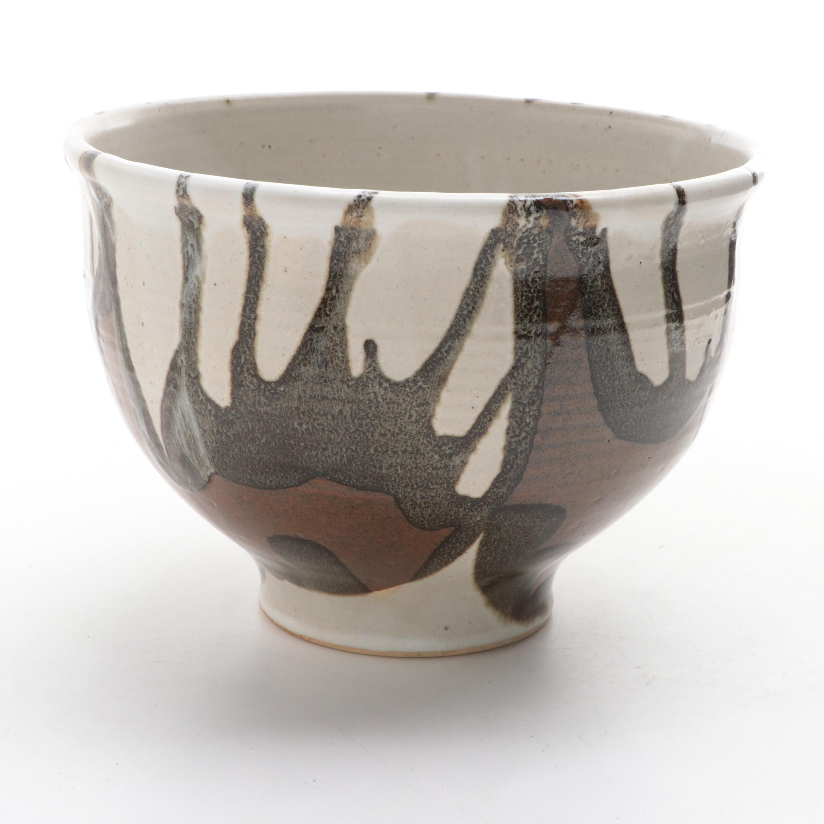 Drip Glazed Art Pottery Bowl