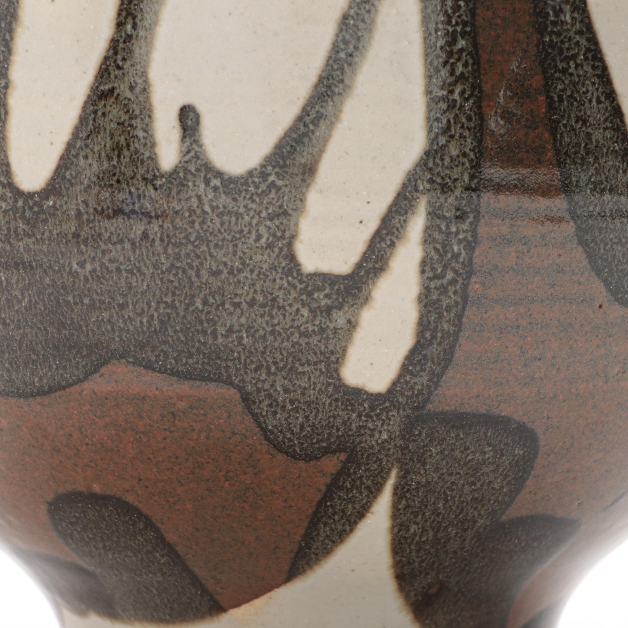 Drip Glazed Art Pottery Bowl