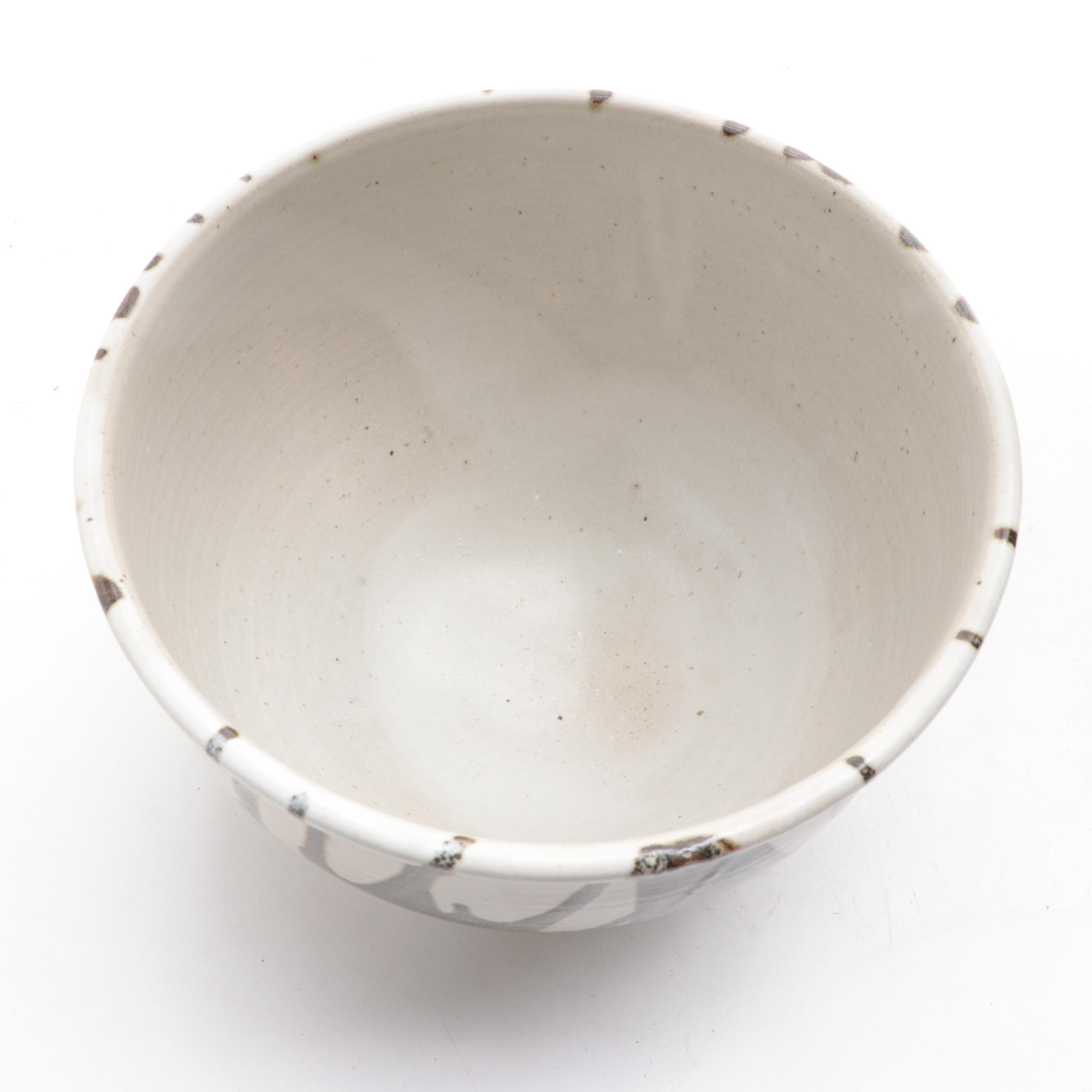 Drip Glazed Art Pottery Bowl