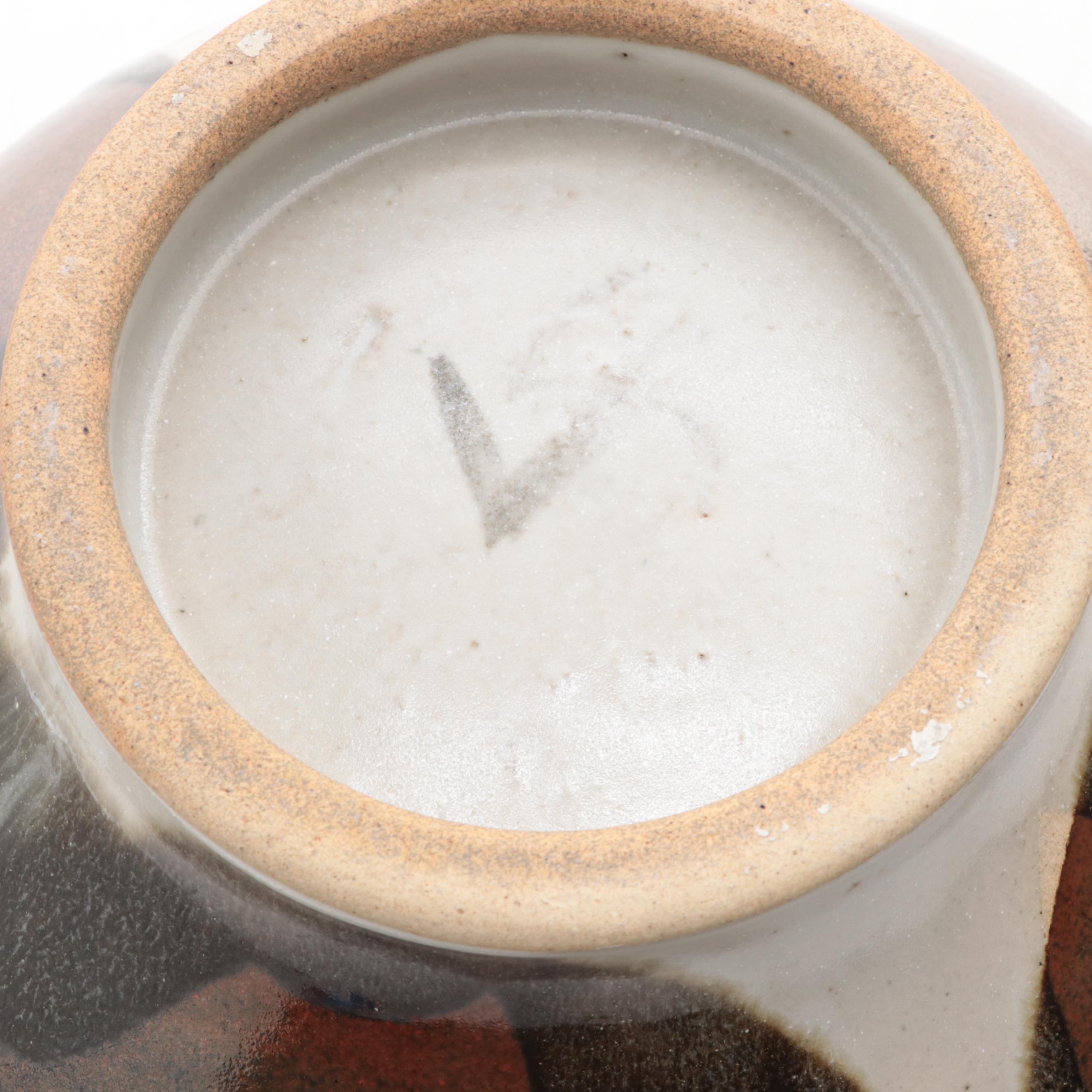 Drip Glazed Art Pottery Bowl