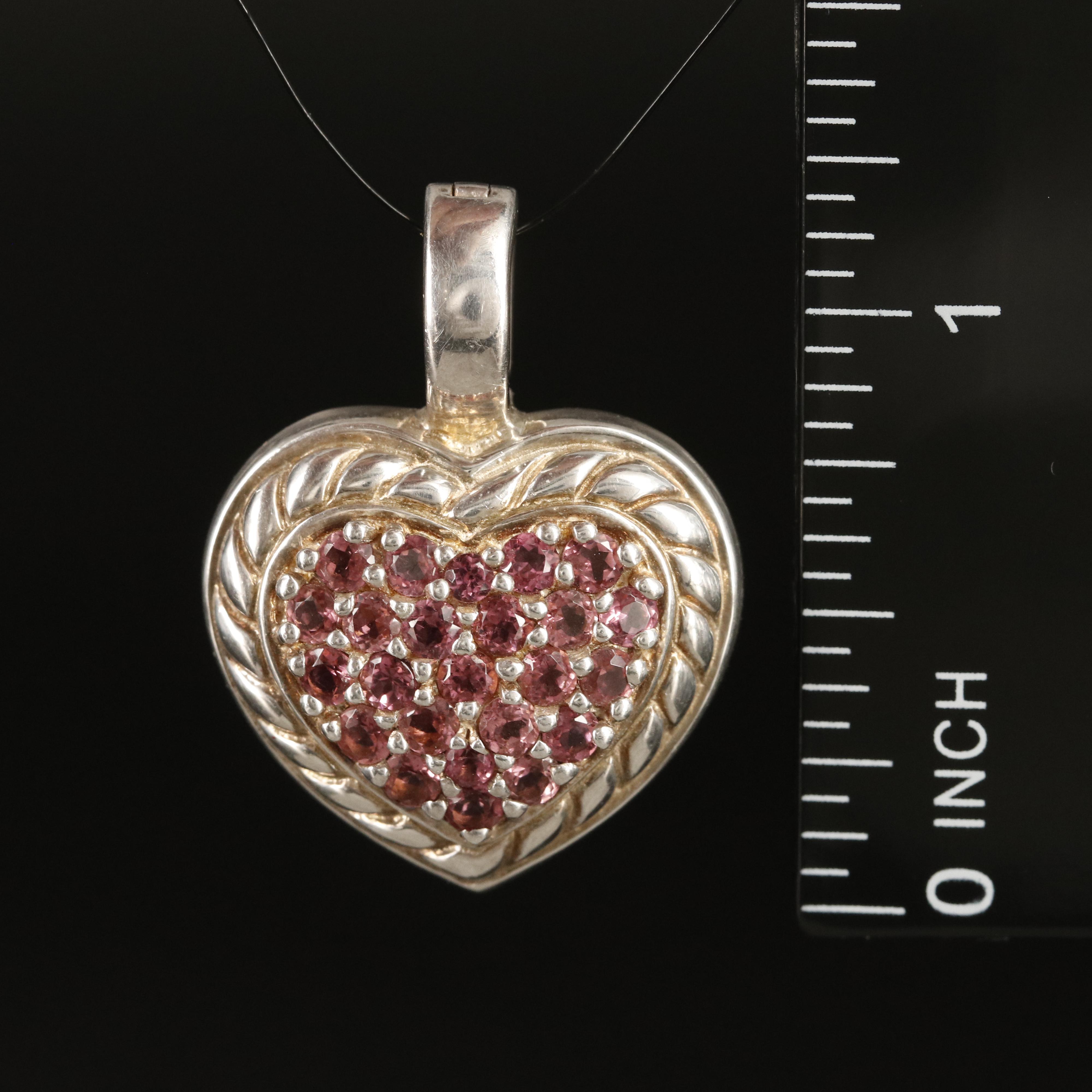 Judith Ripka Sterling Cubic Zirconia Heart Enhancer Pendant