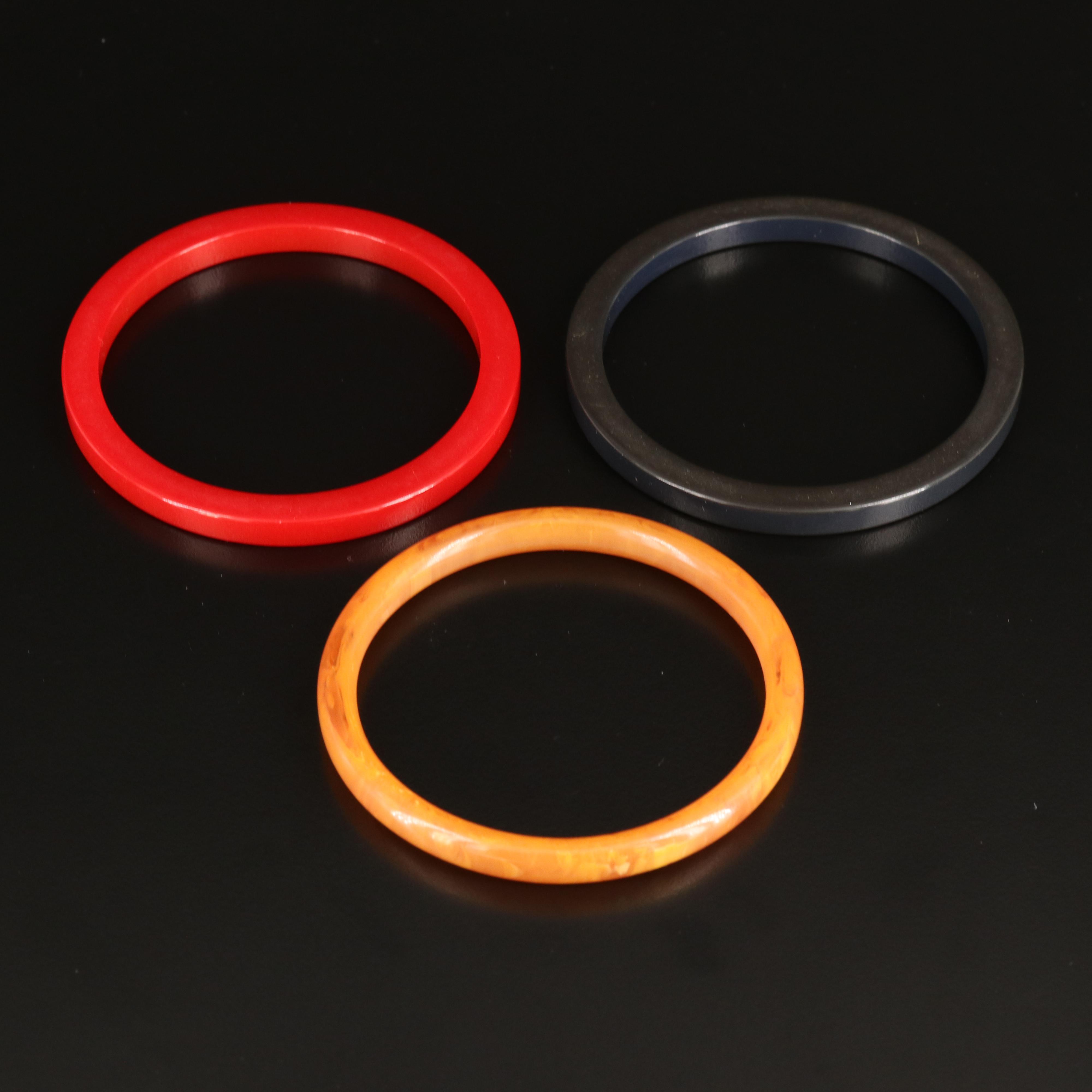 Vintage Bakelite Bangles and Candy Brooch