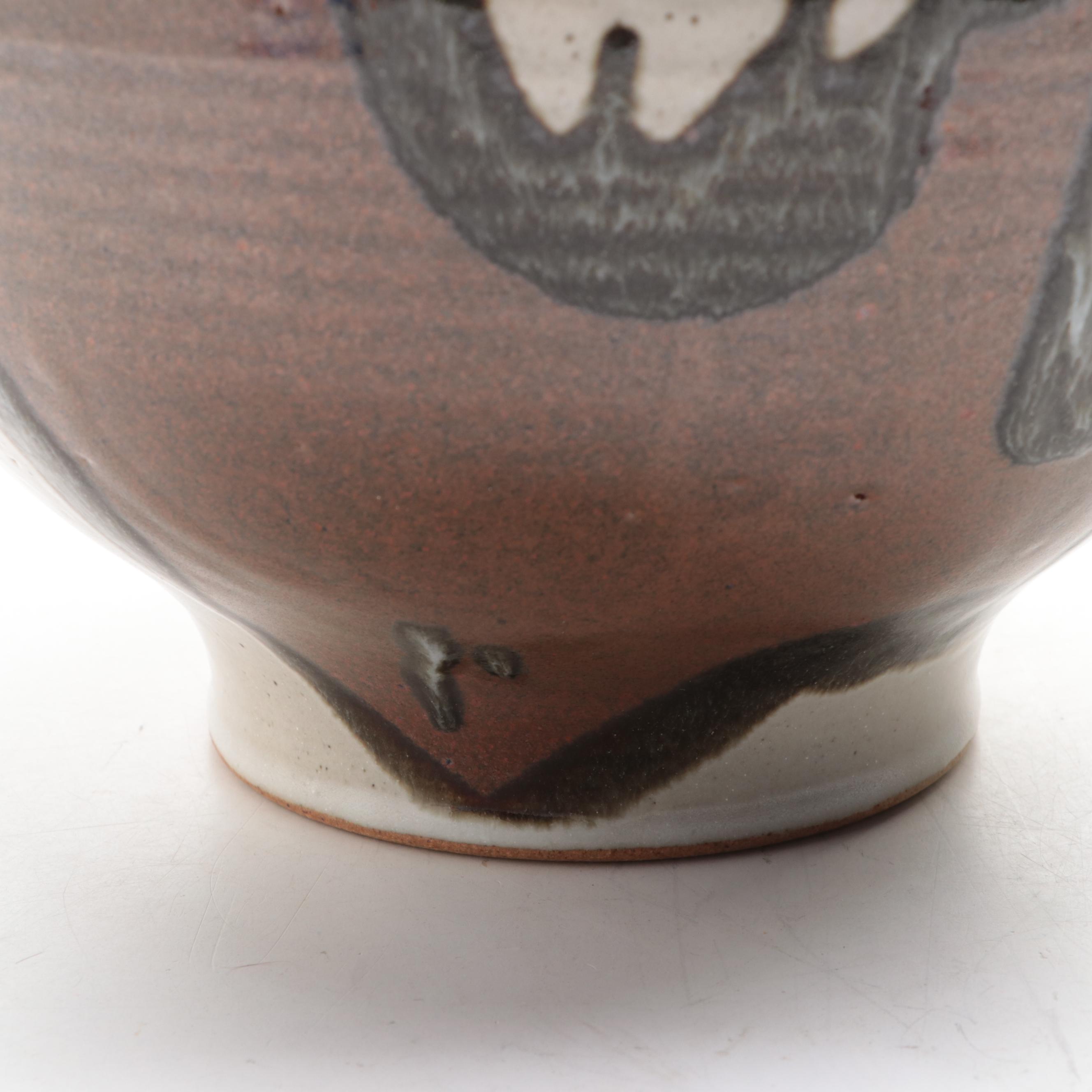 Drip Glazed Art Pottery Bowl