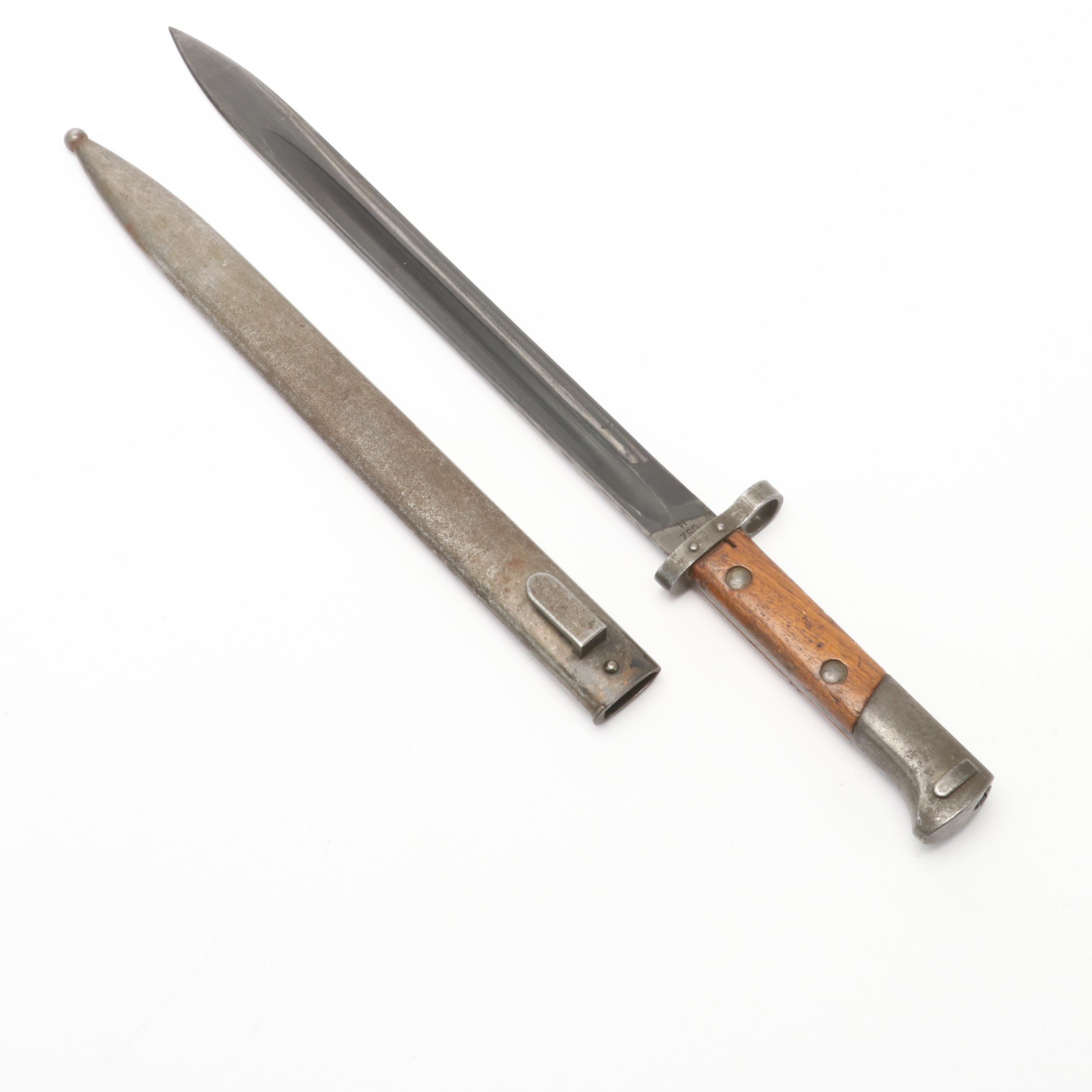 Czech Mauser Bayonet with Metal Scabbard