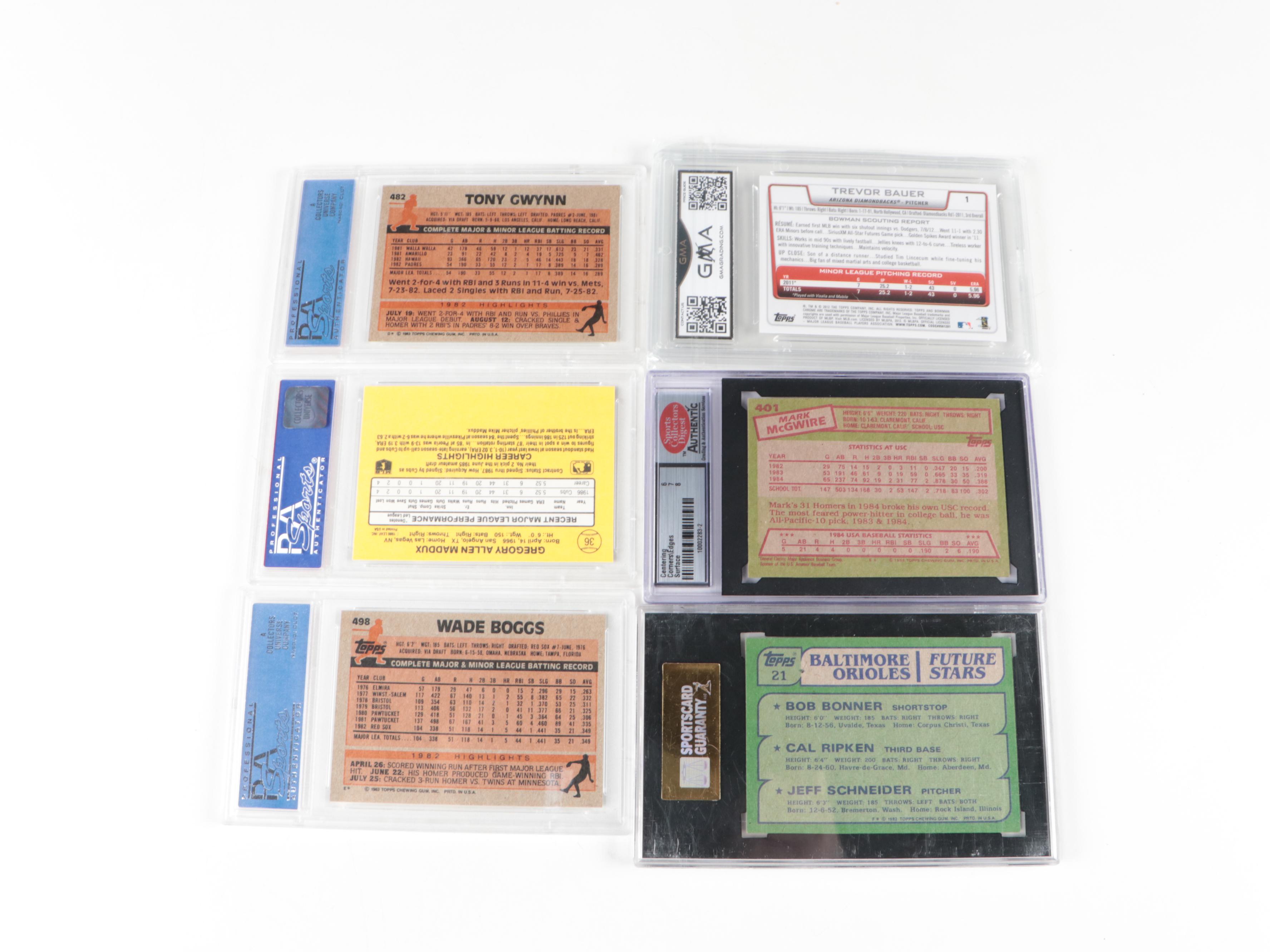 Topps, Other Graded, Slabbed Baseball Cards with Jeter, Rodriguez Rookies, More