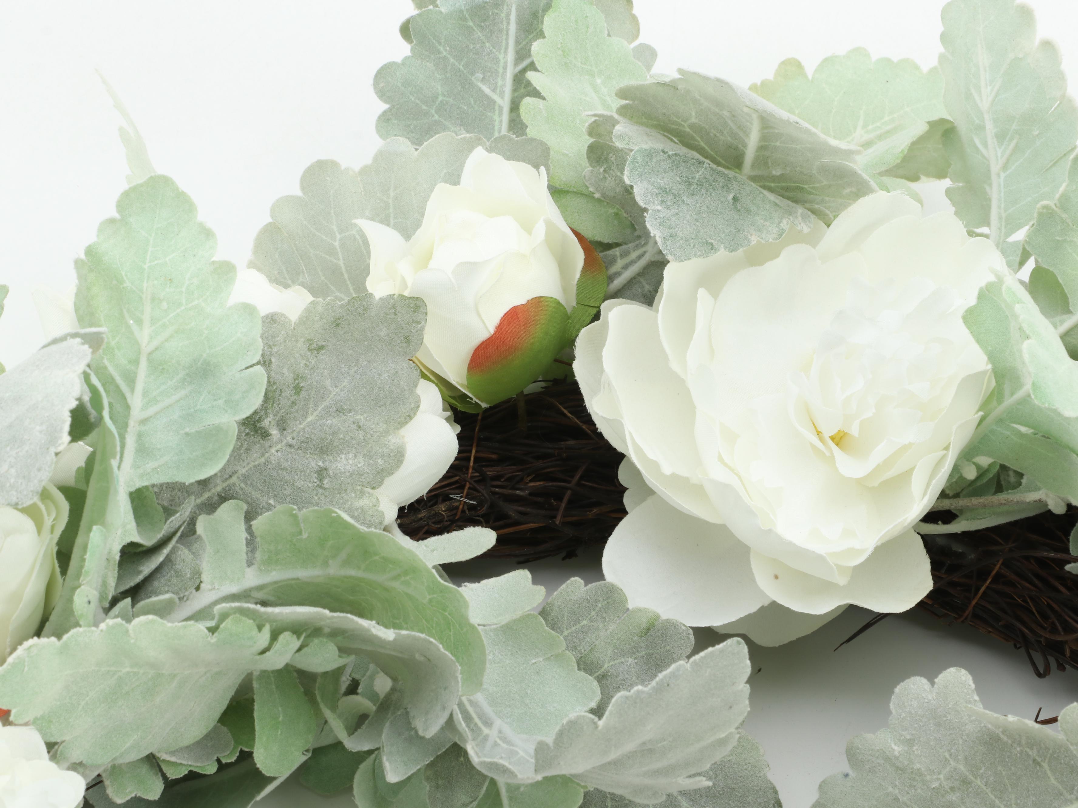 Decorative Plaster Bust, Wreath, Stand Hanger and Architectural Element