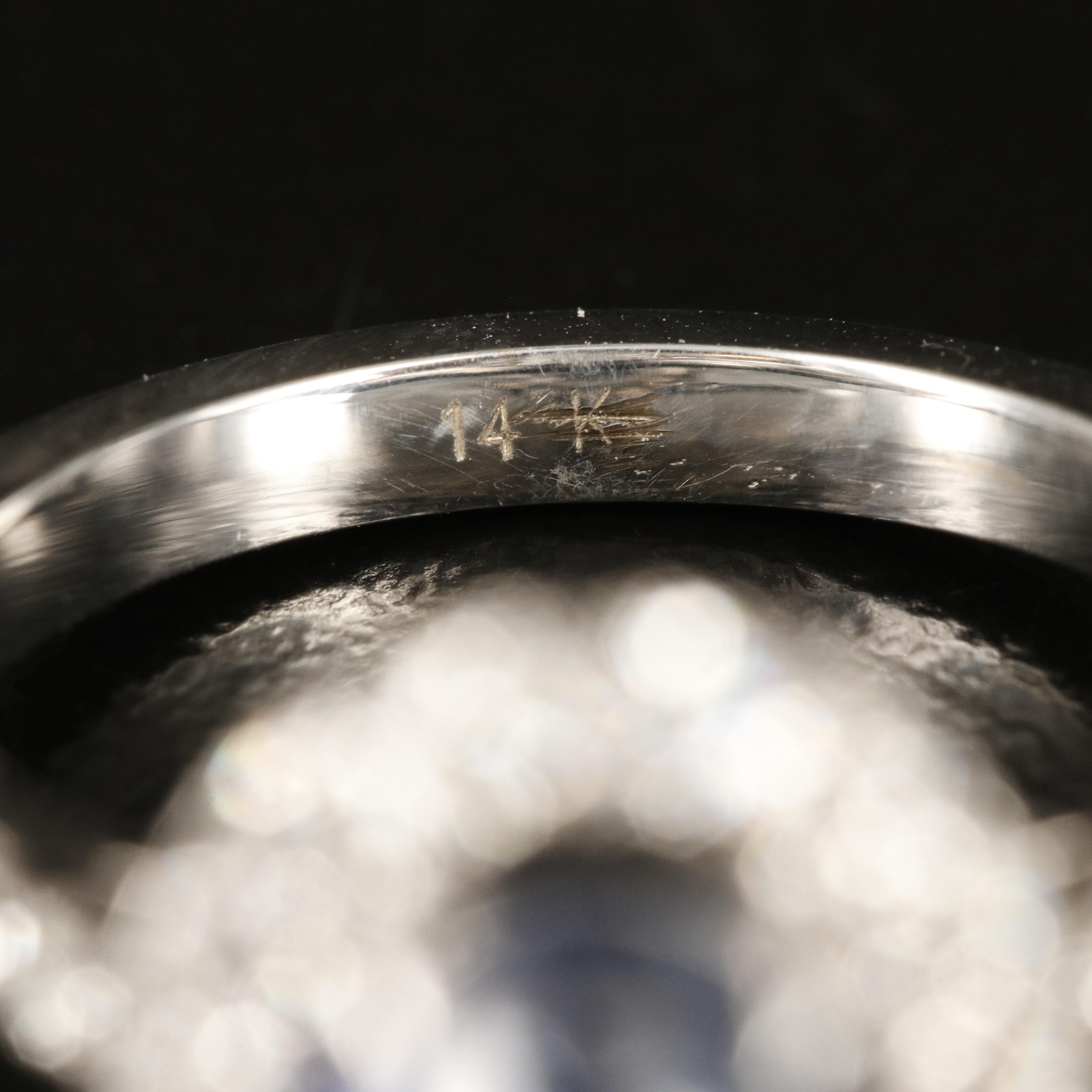 14K 3.14 CT Sapphire and Diamond Ring with IGI Report