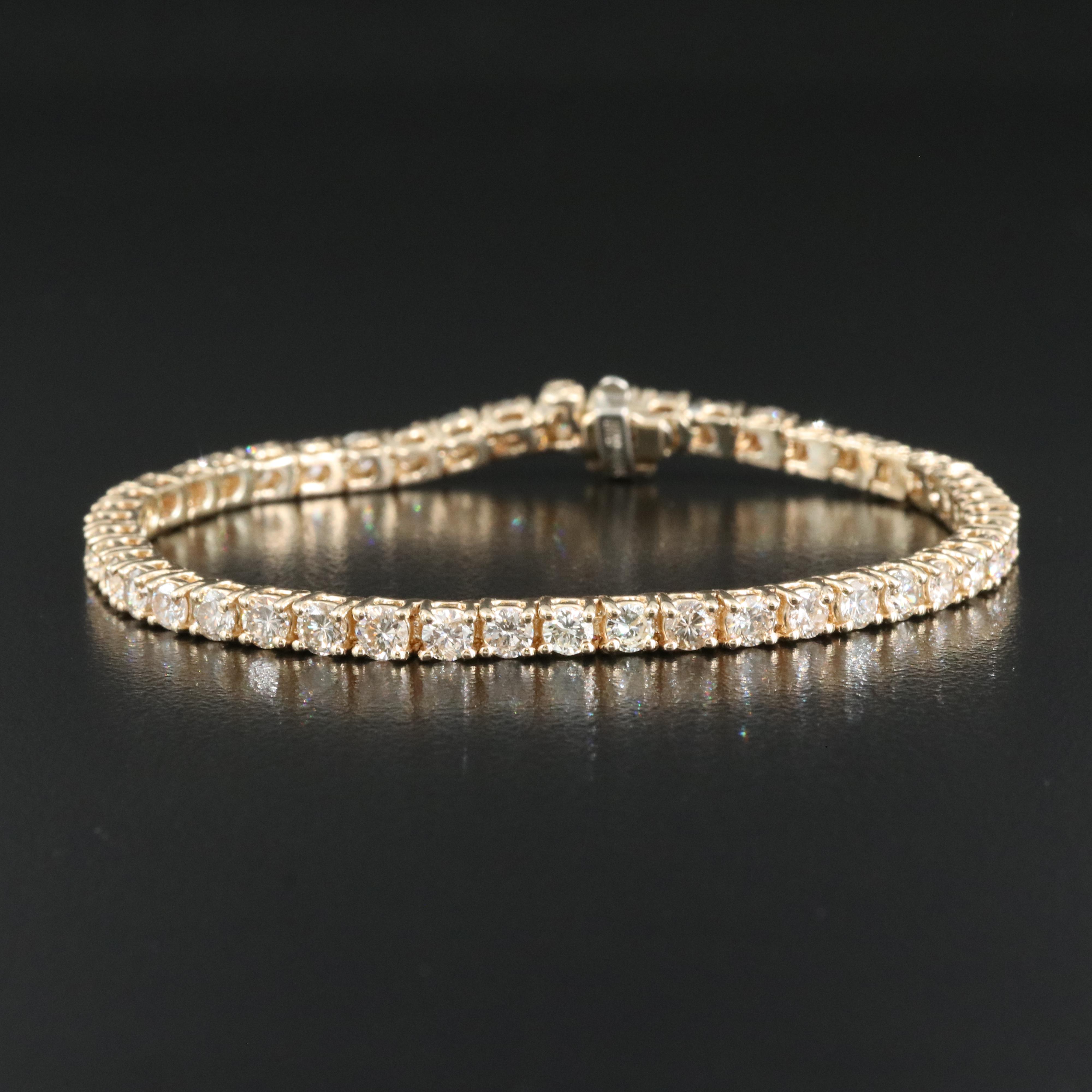 14K 6.53 CTW Diamond Line Bracelet