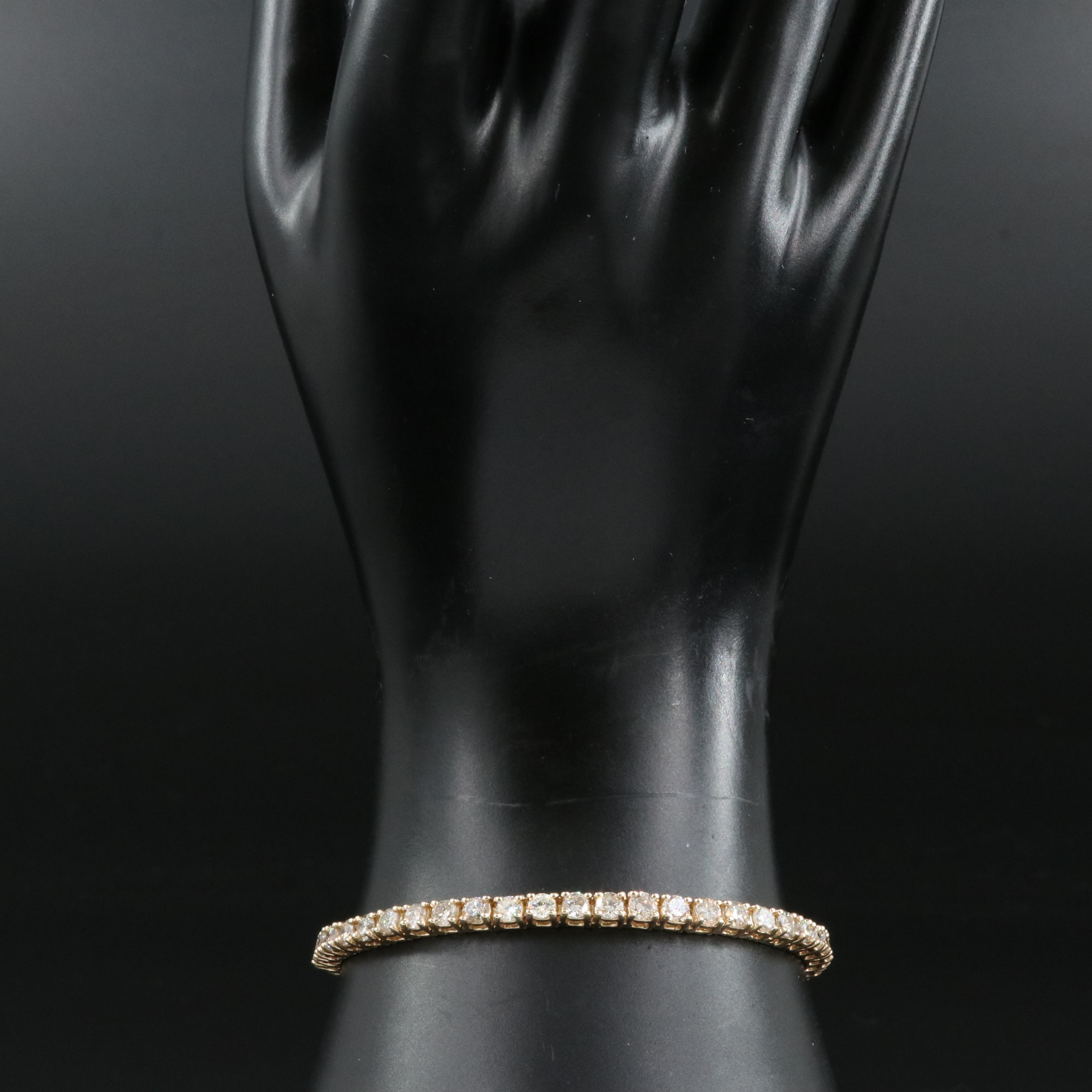 14K 6.53 CTW Diamond Line Bracelet