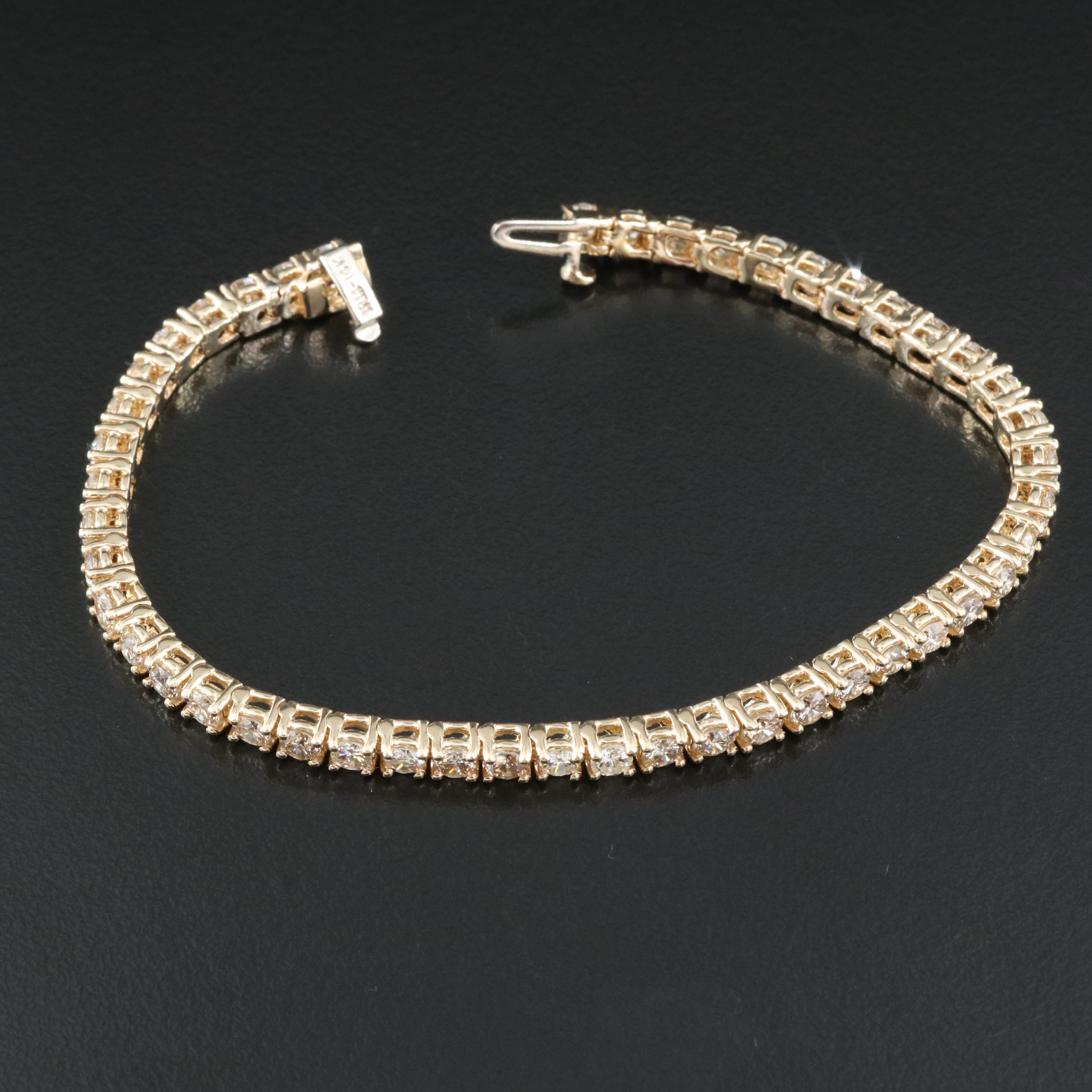 14K 6.53 CTW Diamond Line Bracelet