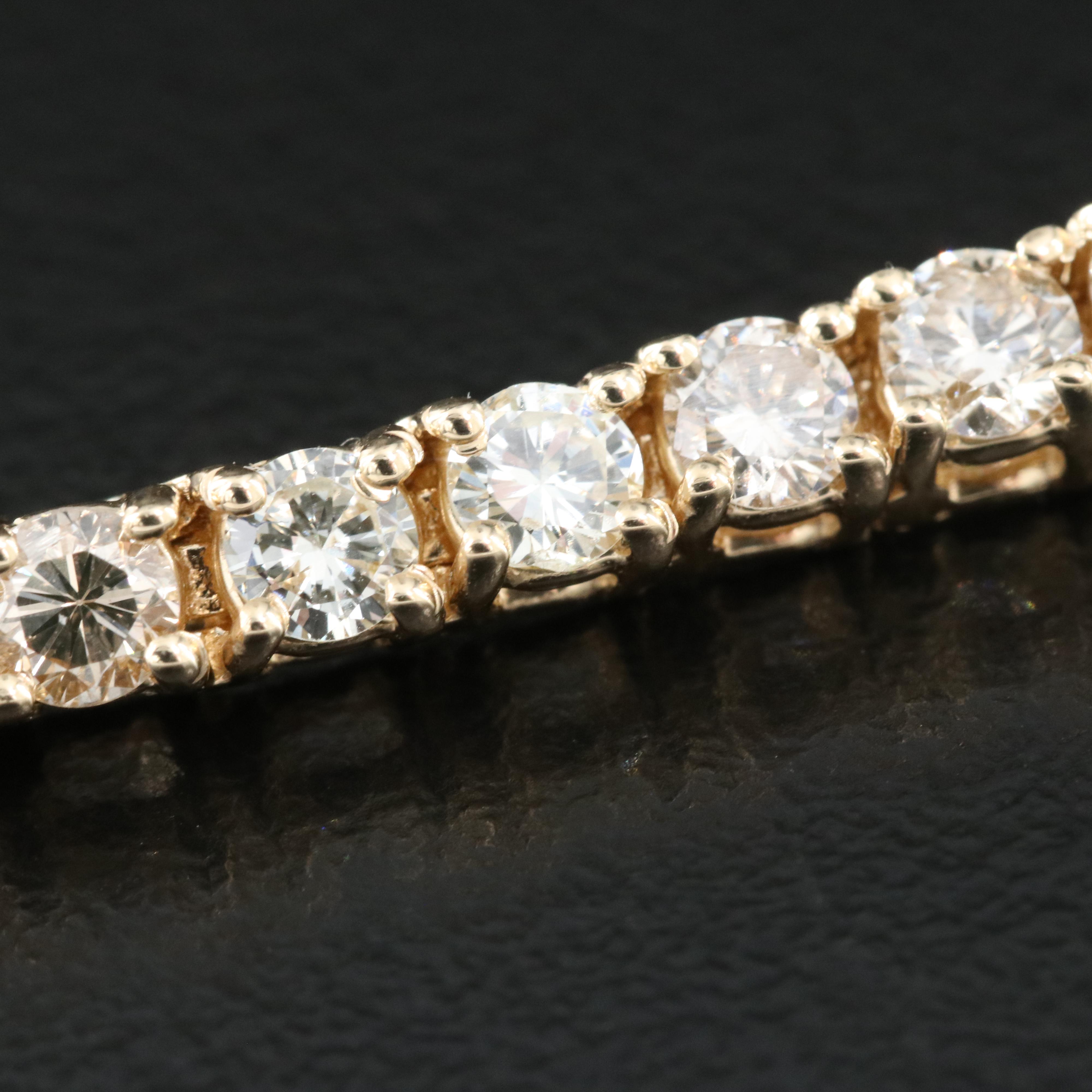 14K 6.53 CTW Diamond Line Bracelet