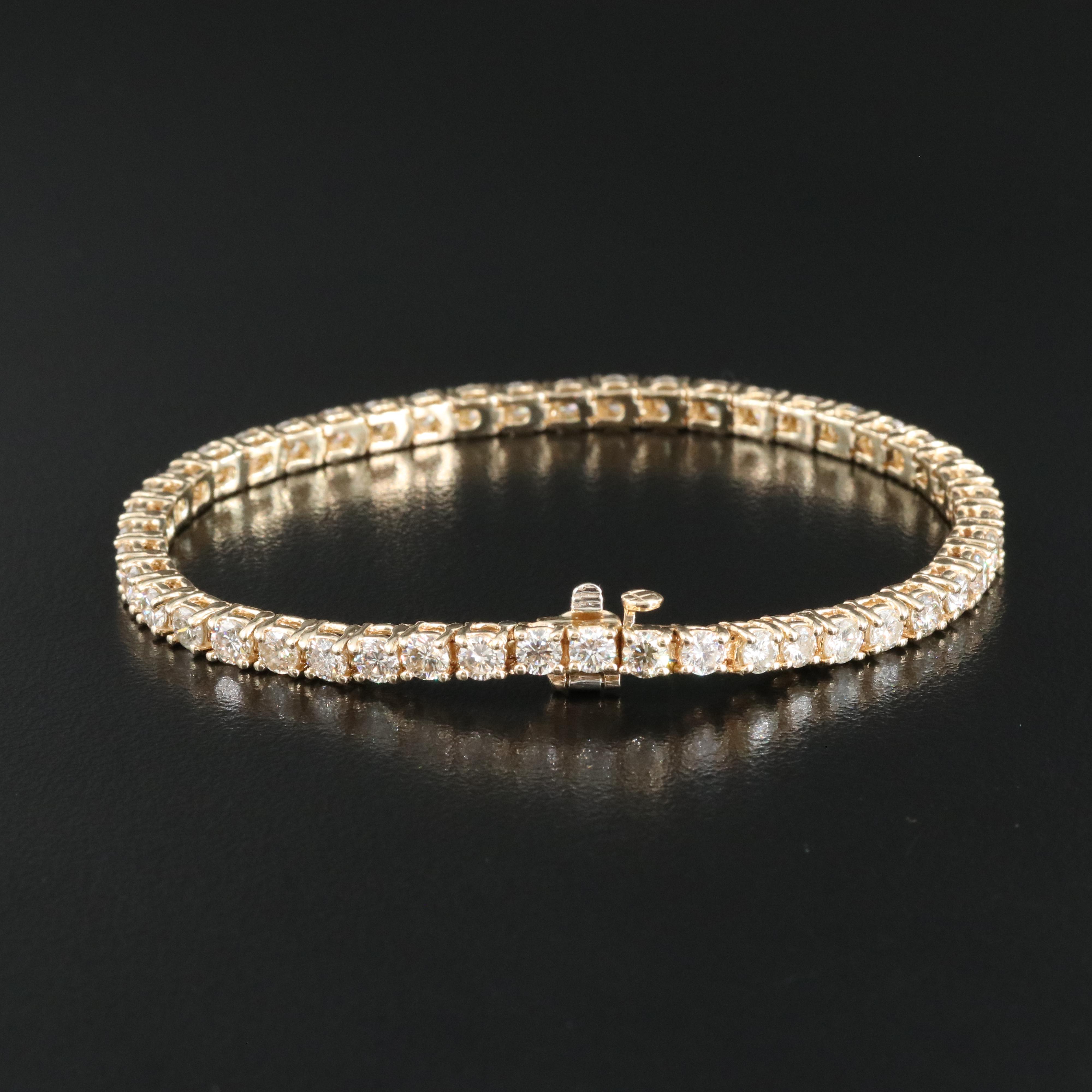 14K 6.53 CTW Diamond Line Bracelet