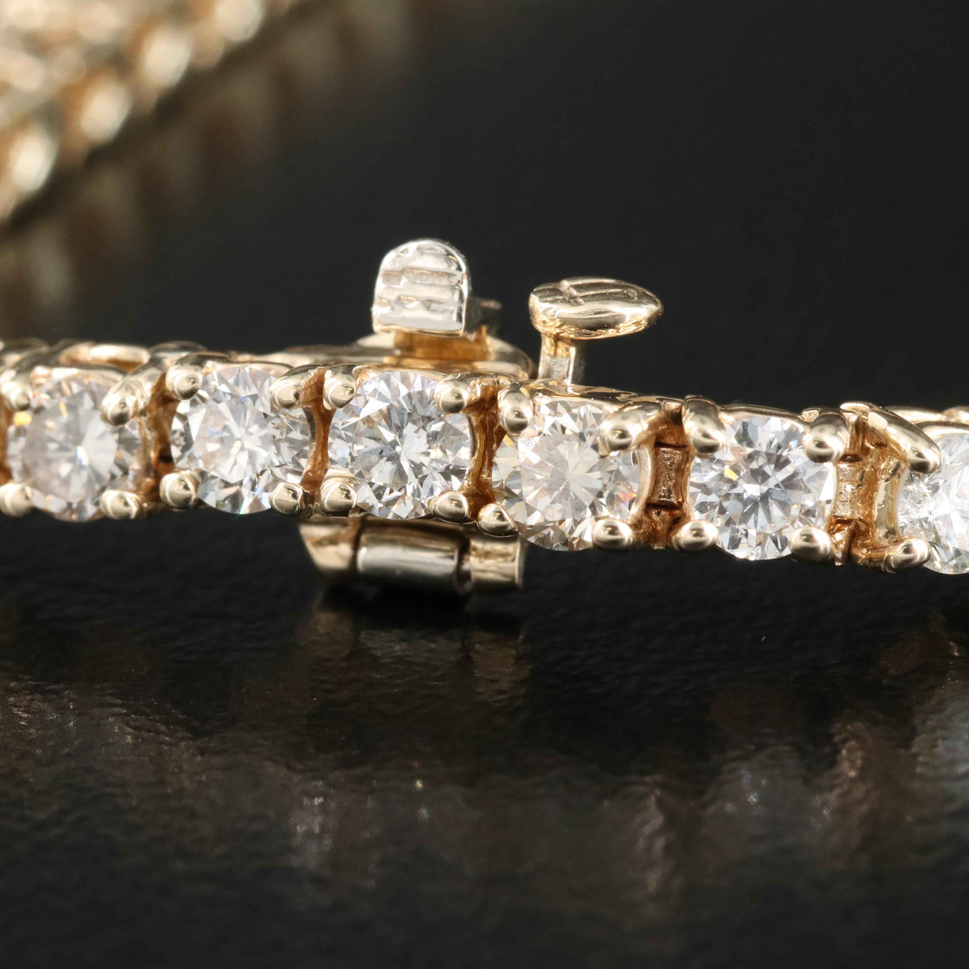 14K 6.53 CTW Diamond Line Bracelet
