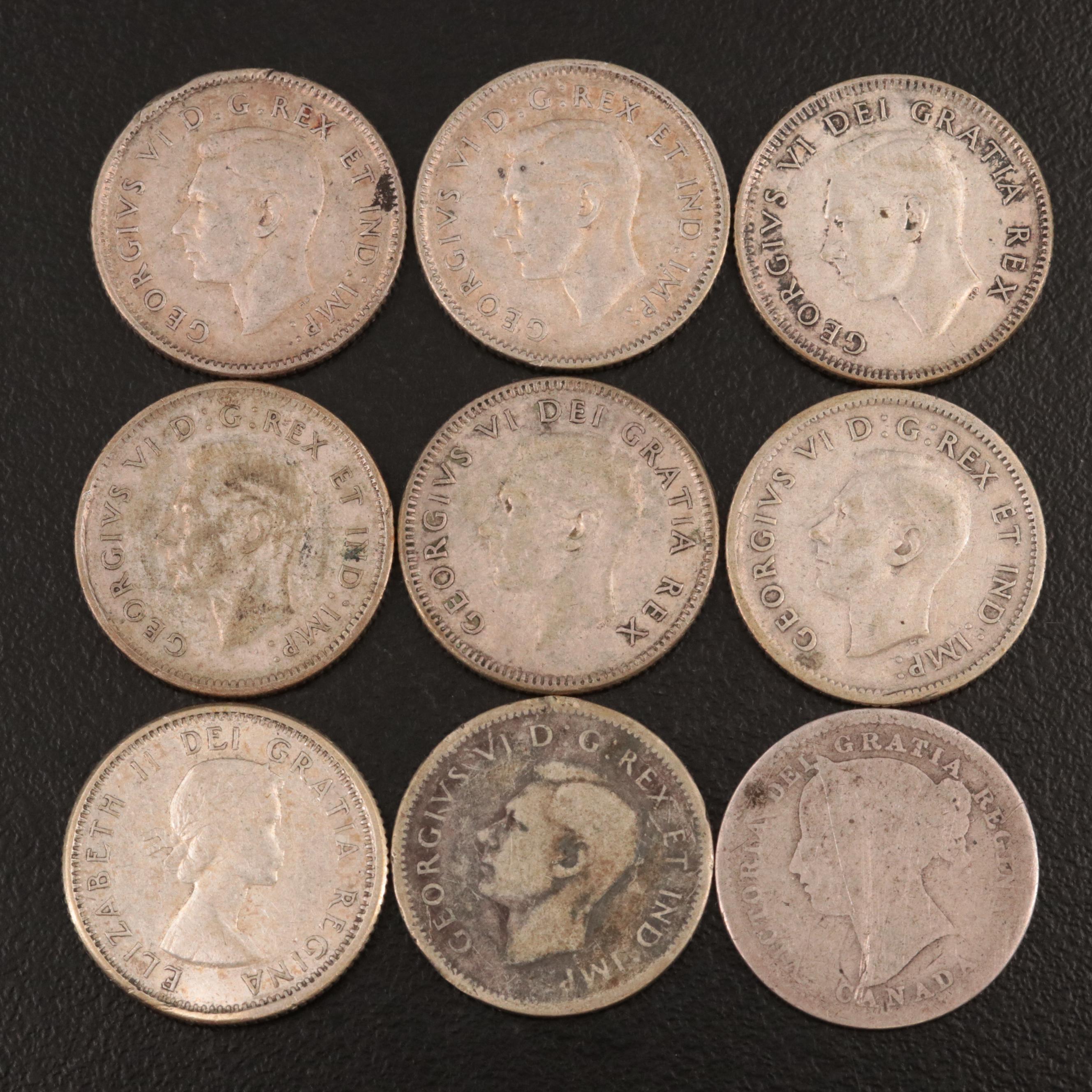 Canadian Silver Dimes and Quarters