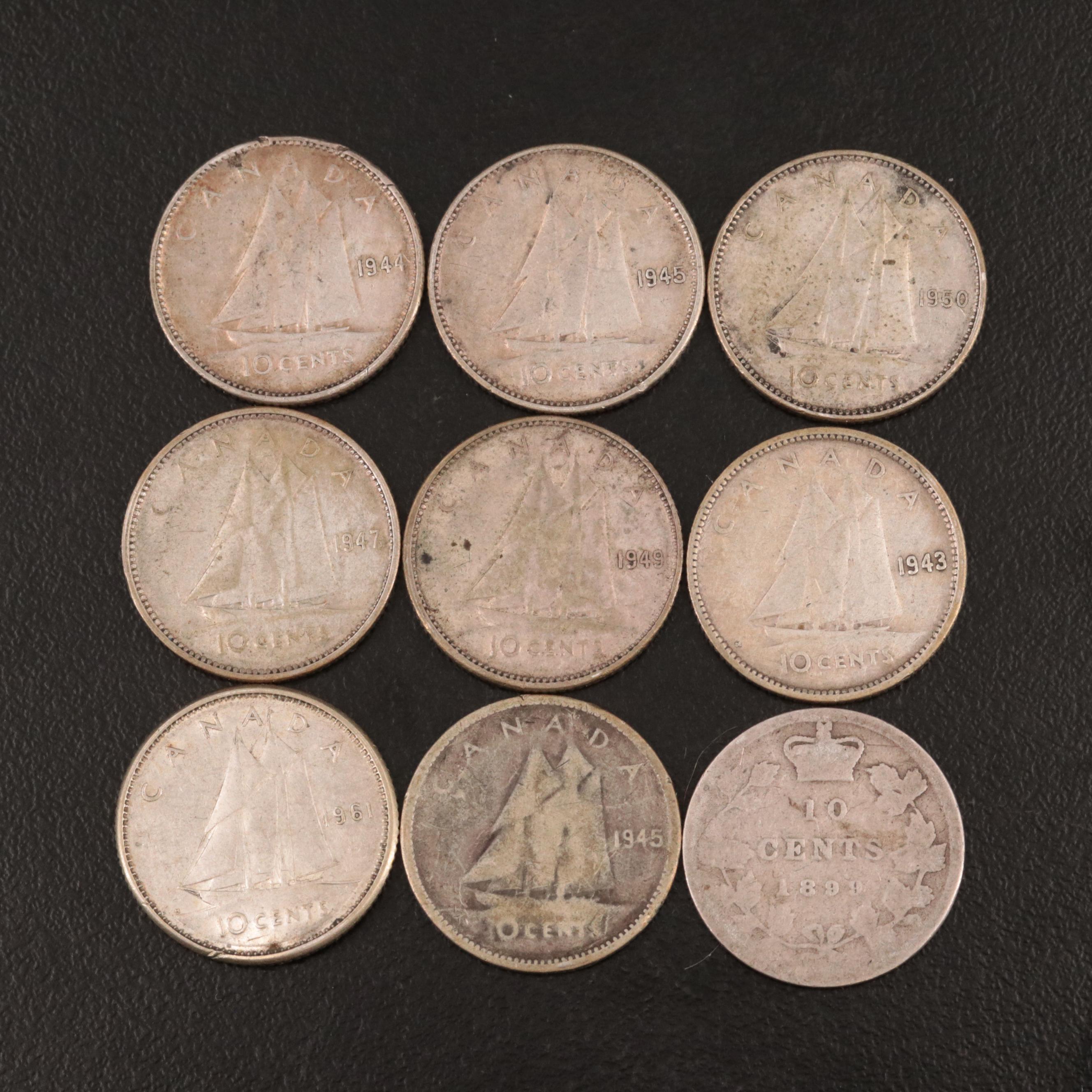 Canadian Silver Dimes and Quarters