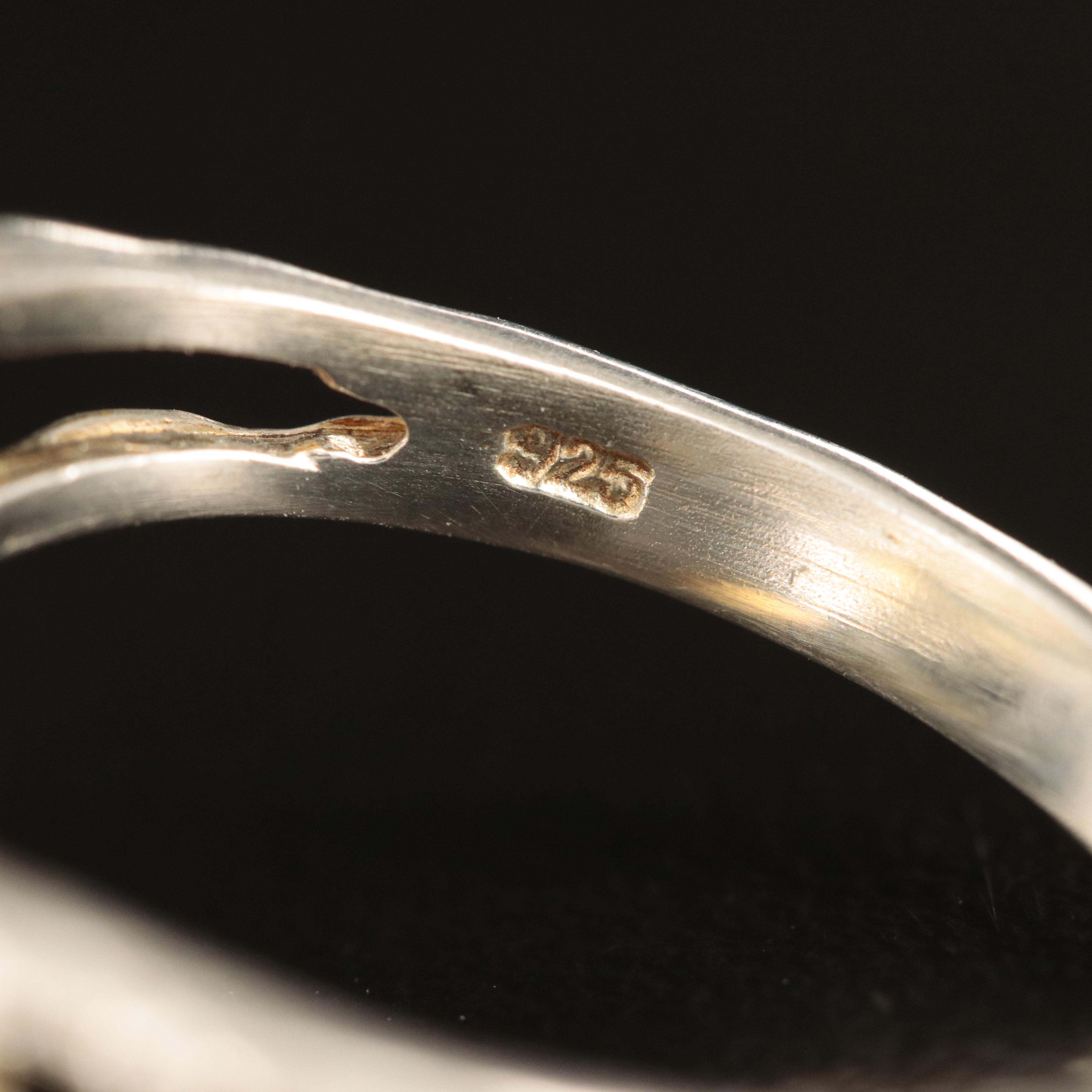 Sterling Opal and Amethyst Floral Ring